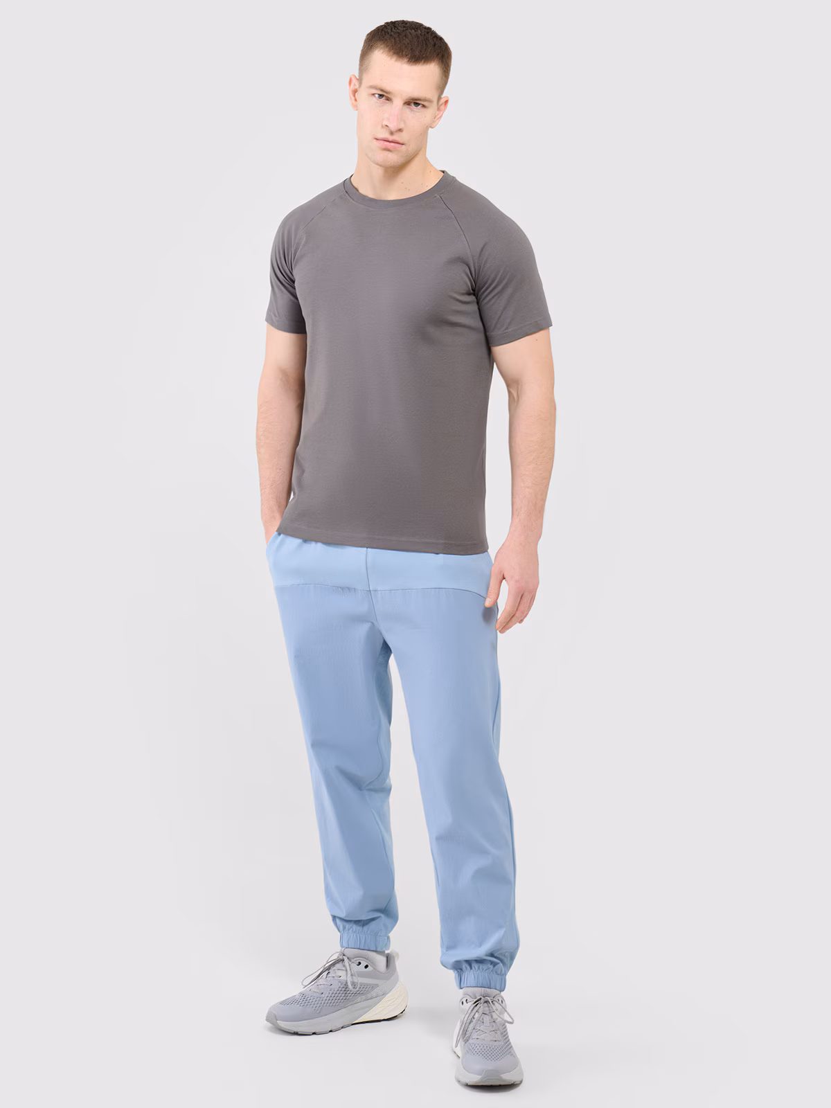 T-shirt regular męski Outhorn - beżowy