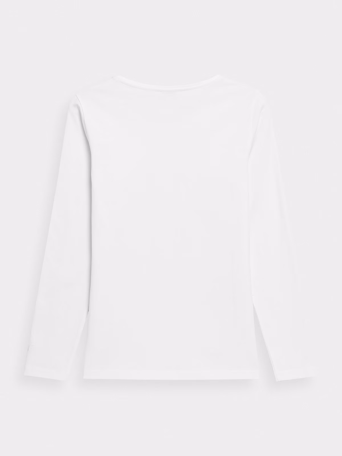 Longsleeve slim gładki damski - czarny