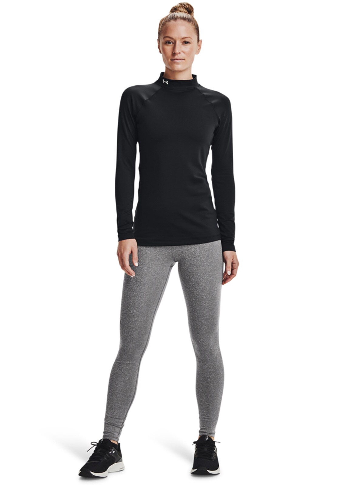 Longsleeve treningowy damski Under Armour UA CG Authentics Mockneck - czarny