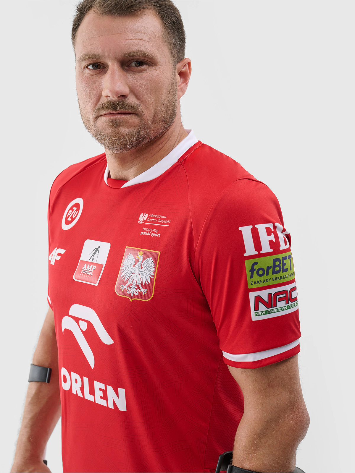 Koszulka replika domowa AMP Futbol męska - biała