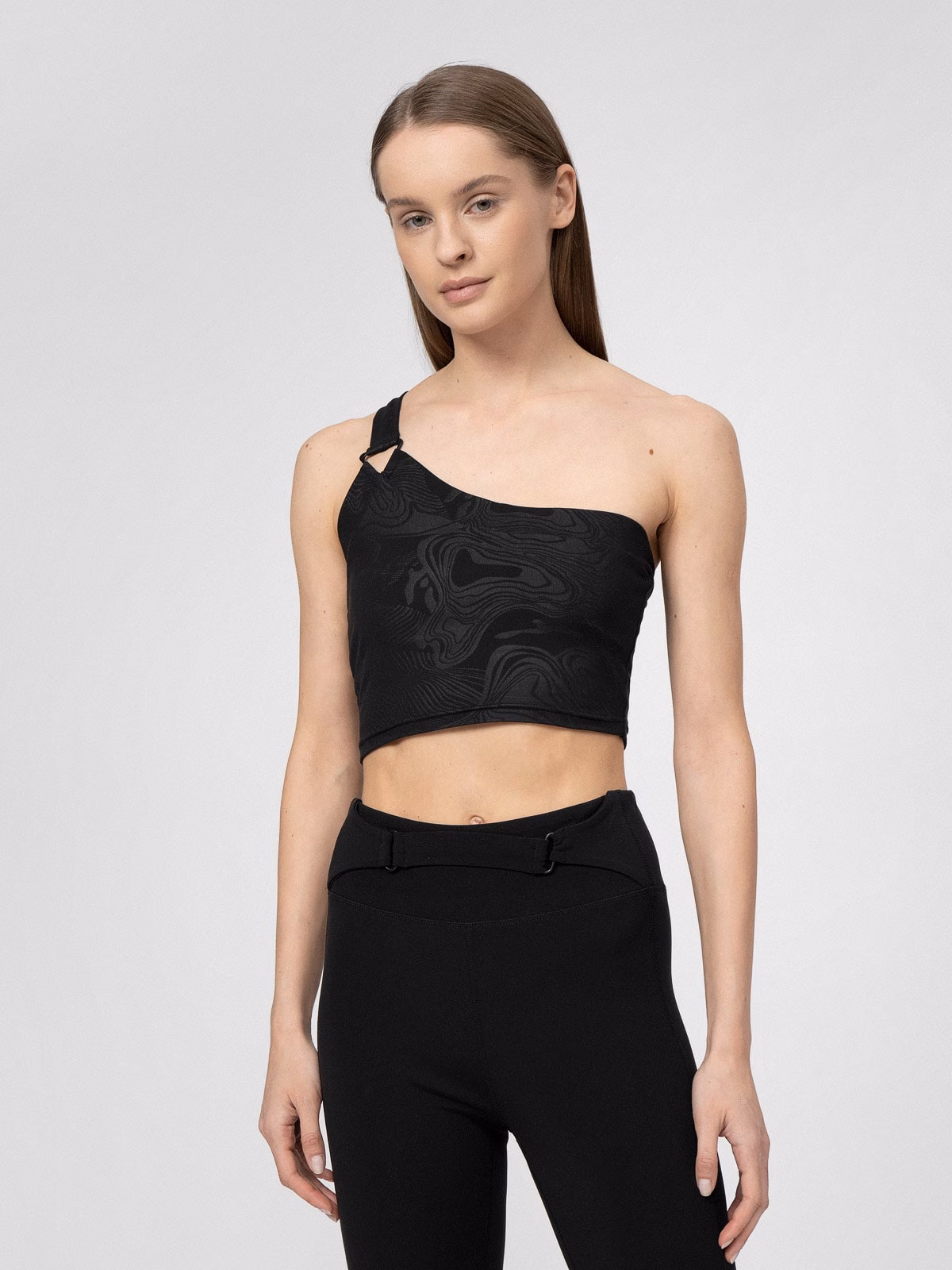 Top asymetryczny na jedno ramię damski