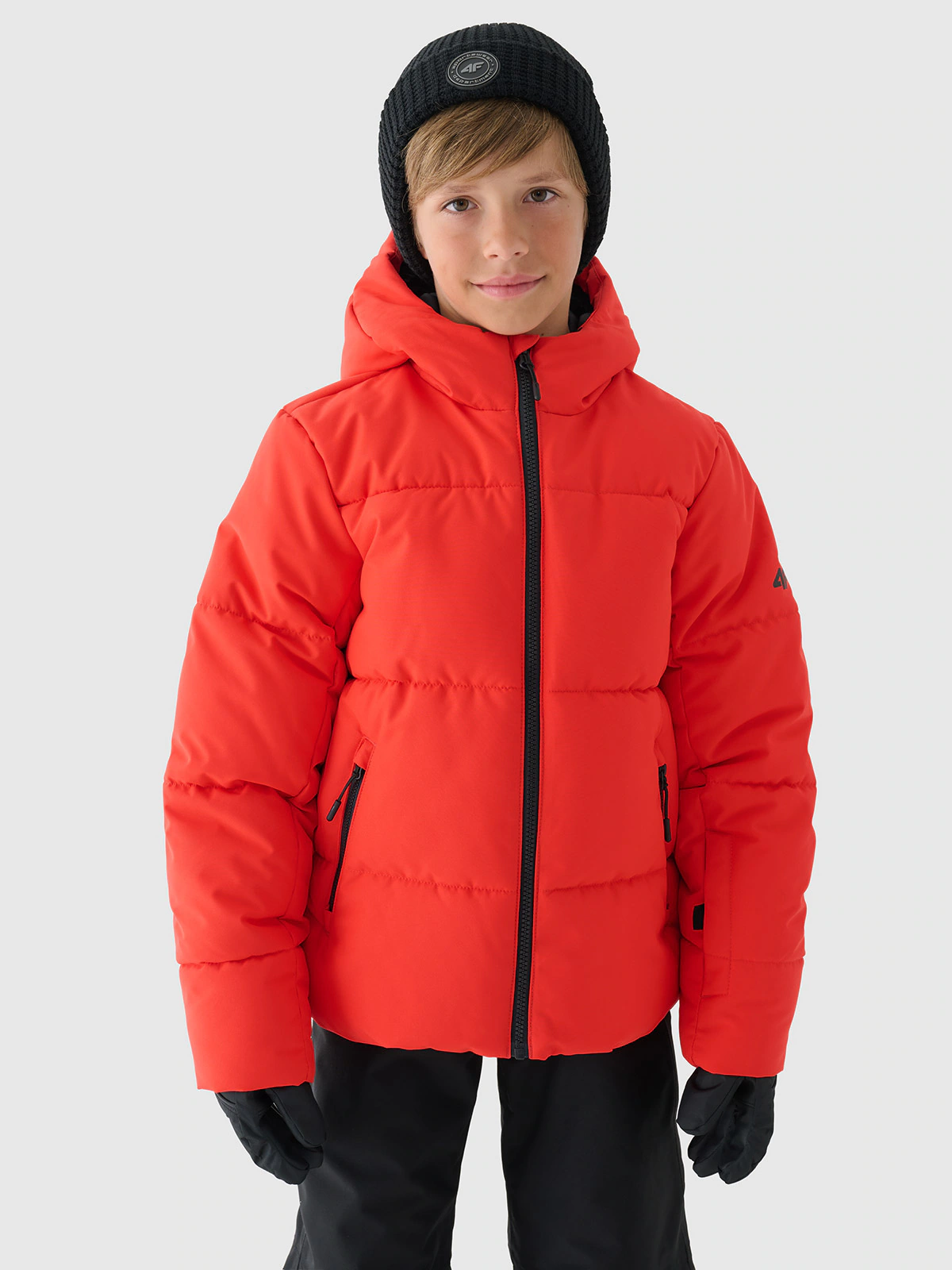 Kurtka narciarska membrana 5000 chłopięca - czerwona
