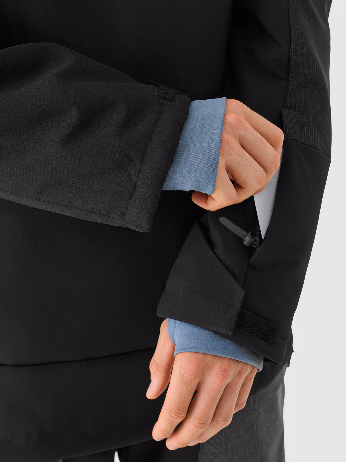 Kurtka snowboardowa membrana 8000 męska - czarna