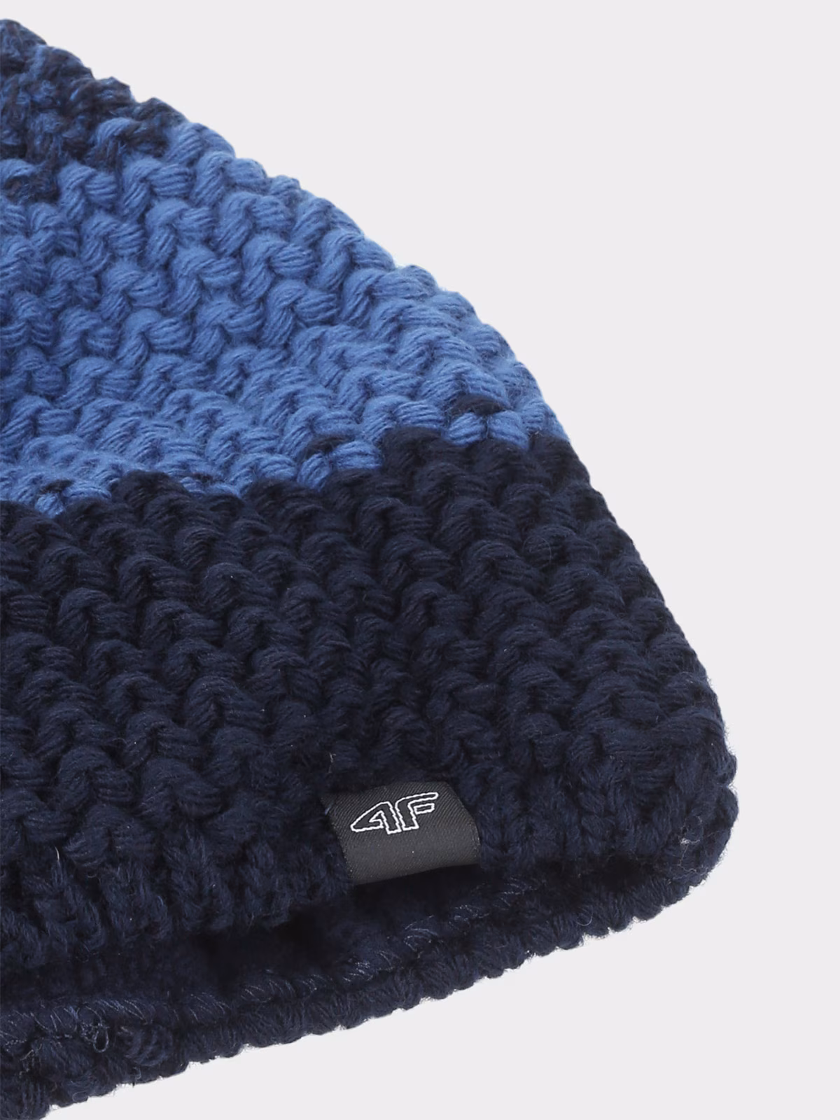 Czapka zimowa z pomponem męska - niebieska