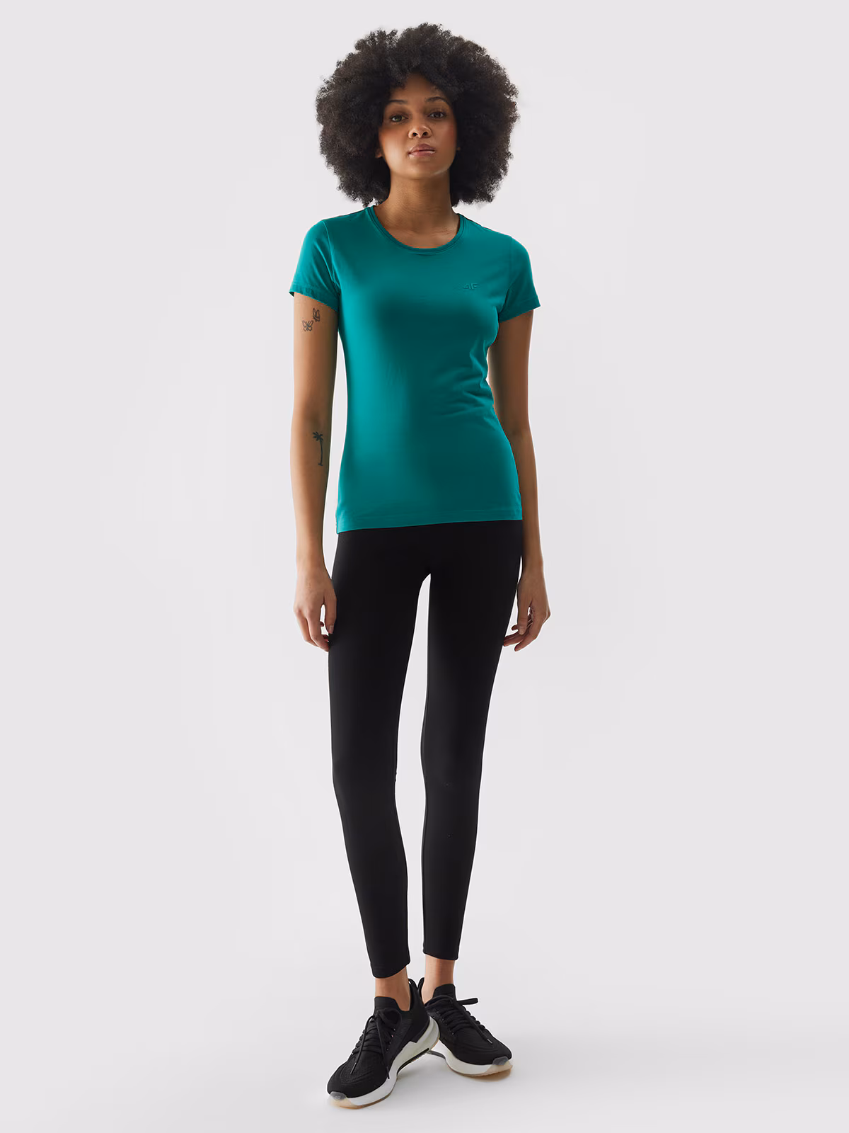 Legginsy dzianinowe damskie - czarne