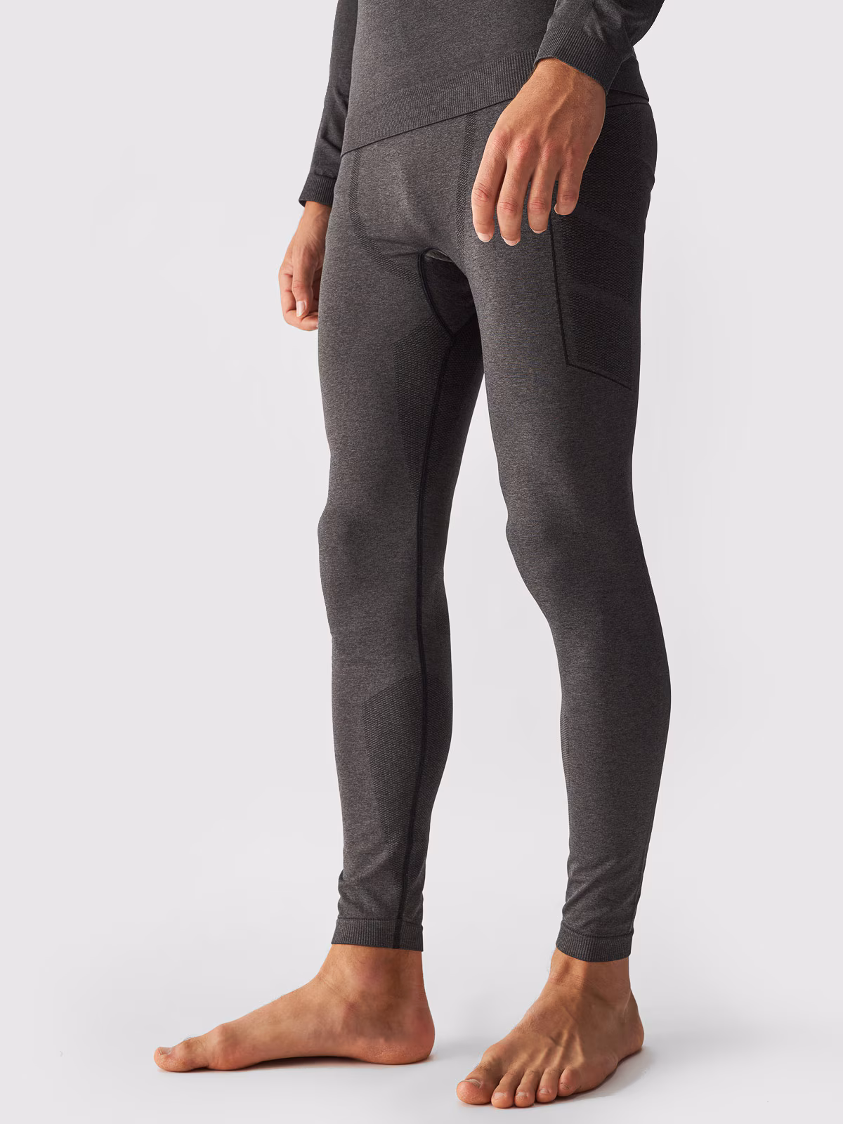 Bielizna termoaktywna bezszwowa (dół) męska - czarna