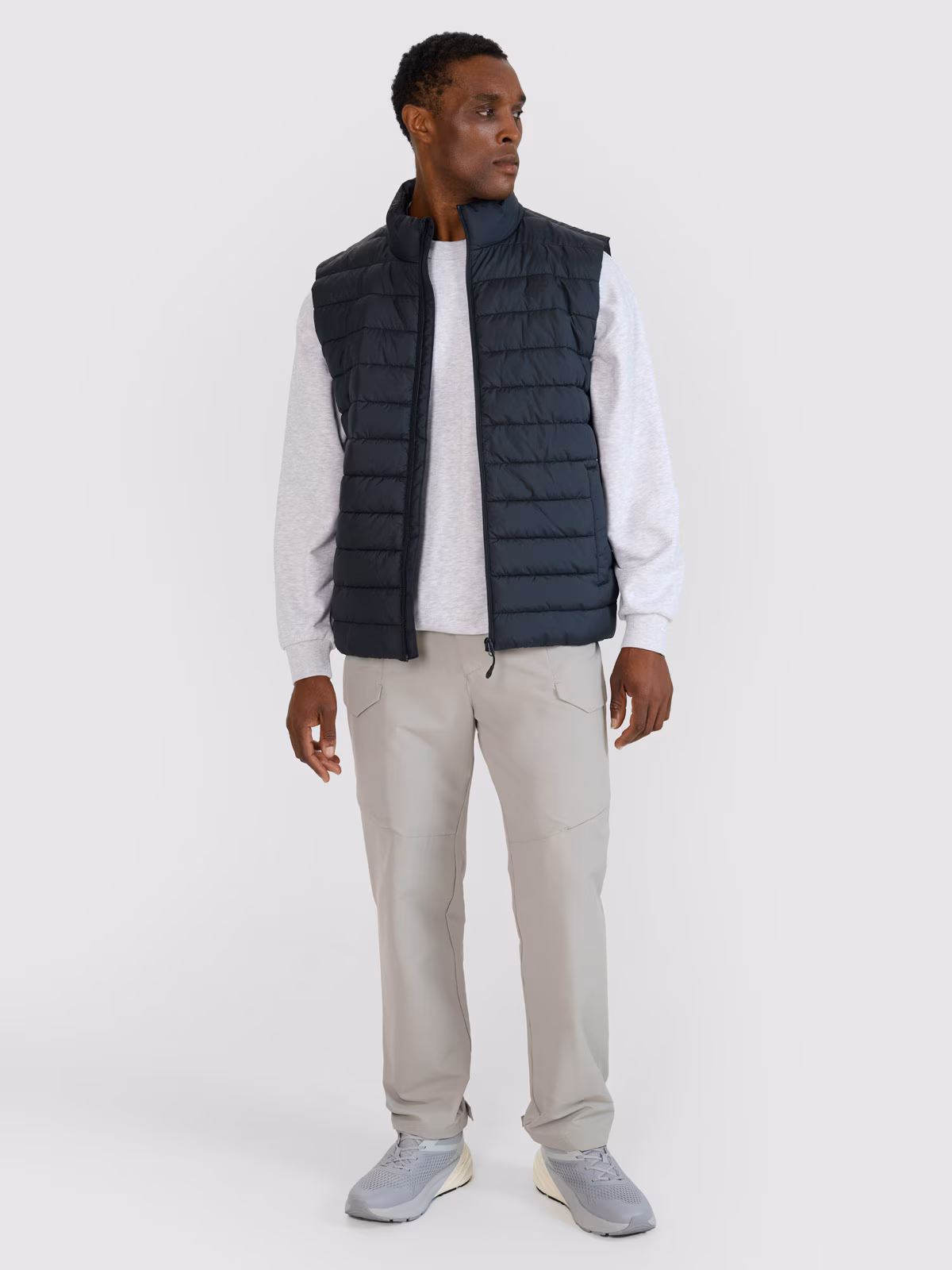 Bezrękawnik puchowy z wypełnieniem syntetycznym męski - czarny