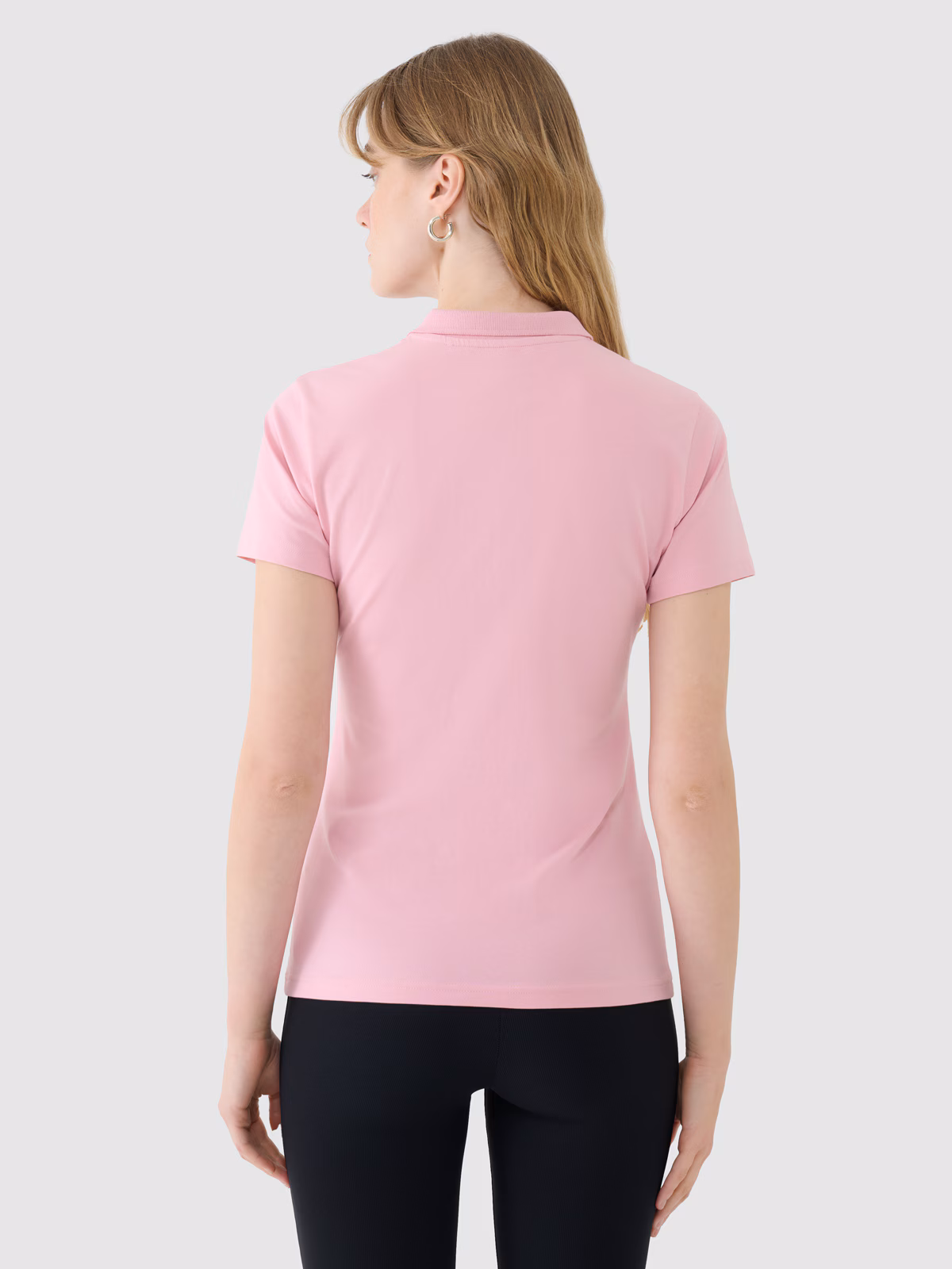 Koszulka polo slim damska - granatowa