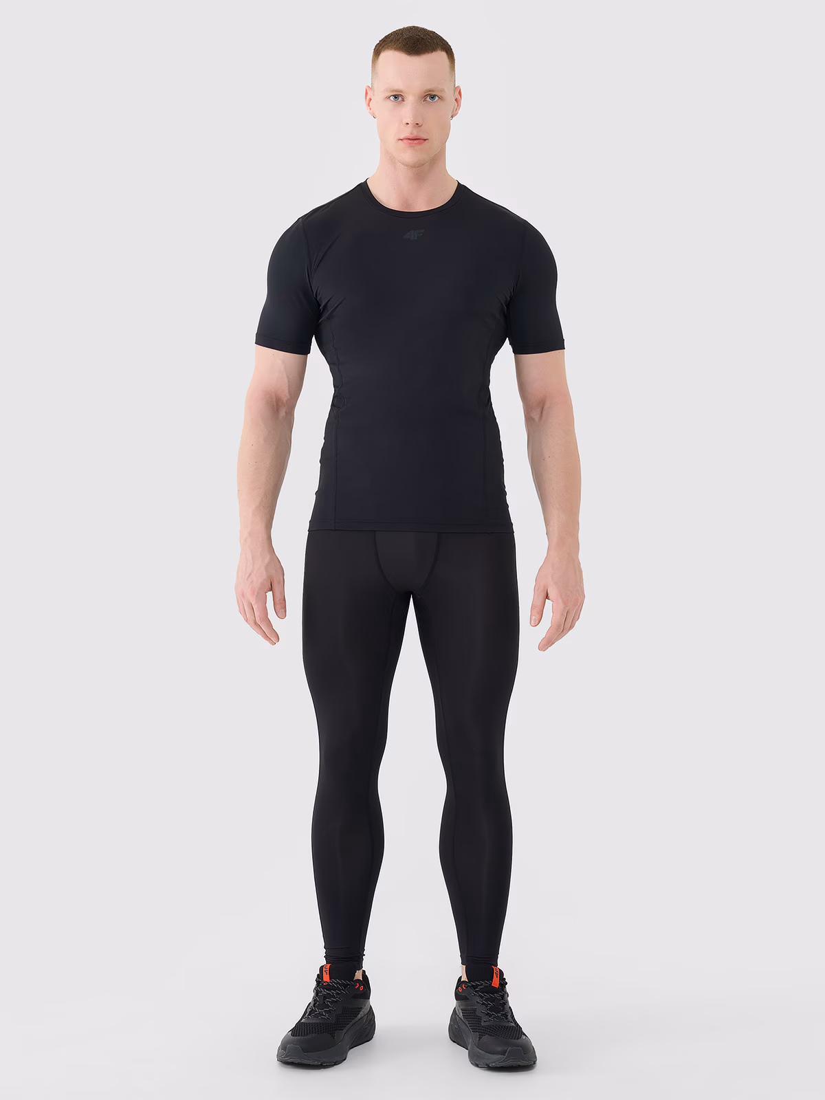 Legginsy treningowe męskie - czarne