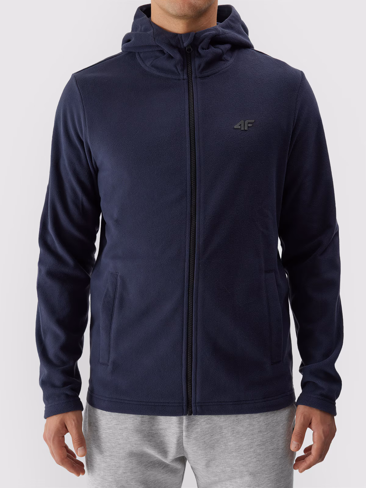 Polar z kapturem regular męski - granatowy