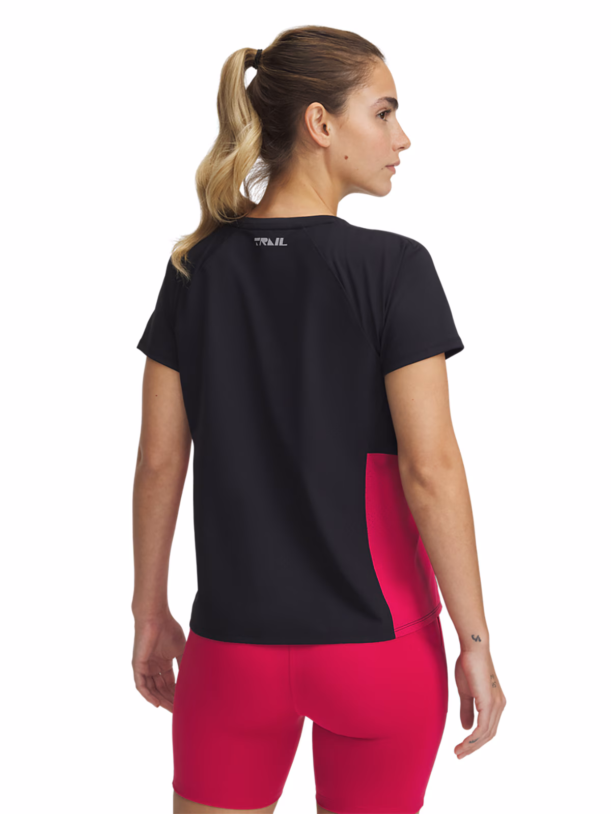 Koszulka do biegania damska Under Armour UA Trail Run Zip SS - czarna