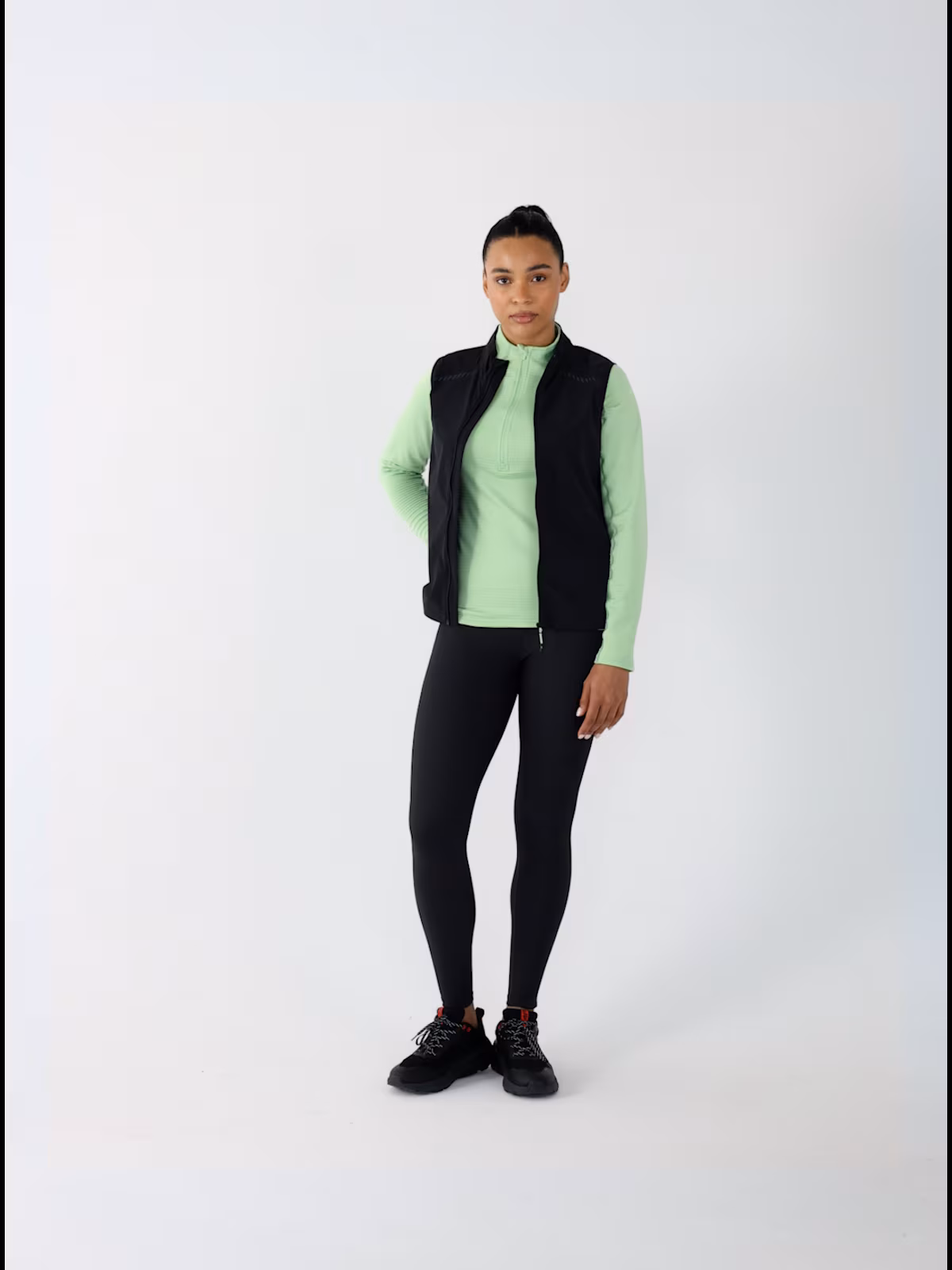 Bezrękawnik do biegania Ultralight damski - czarny