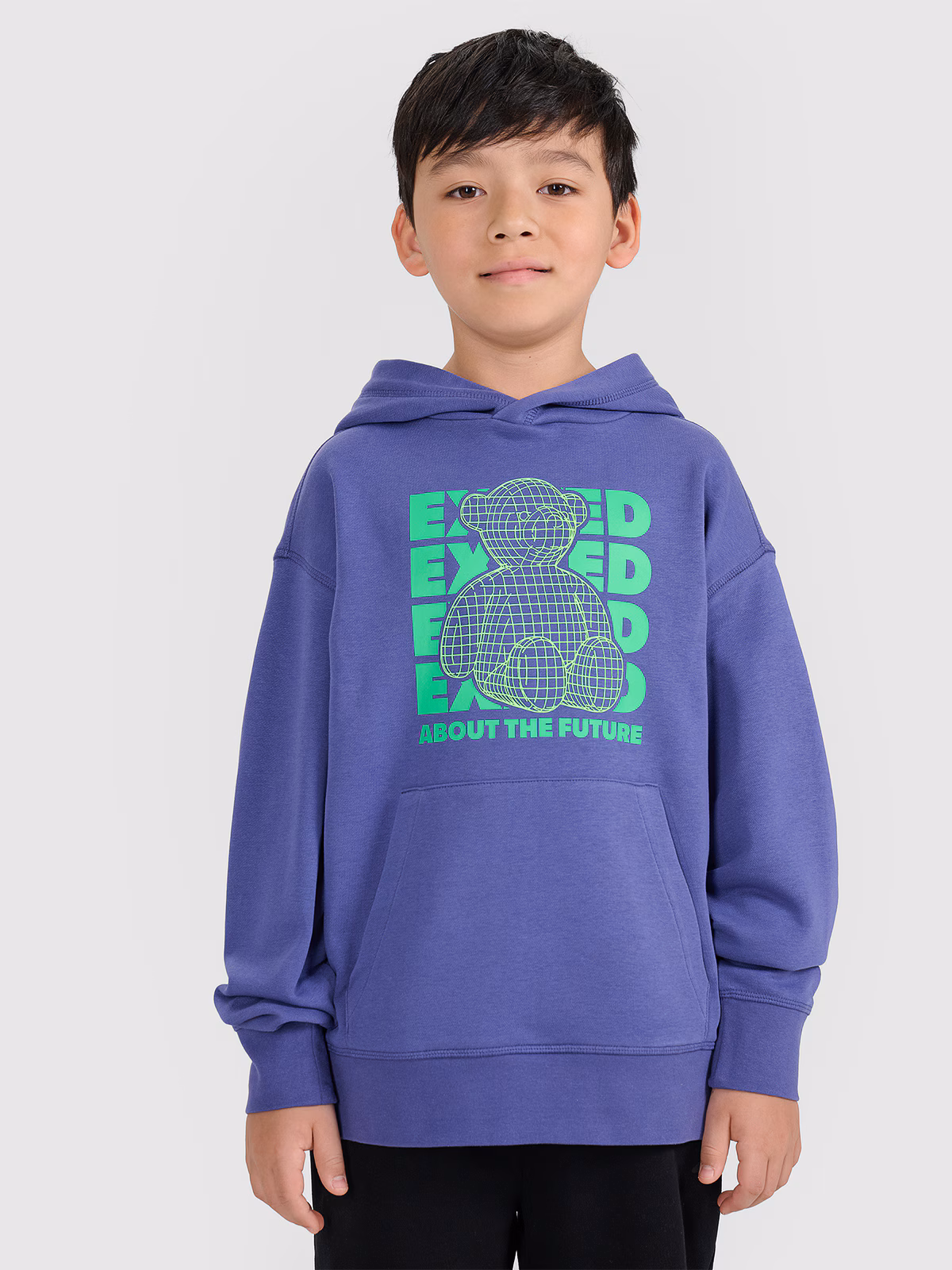 Bluza dresowa nierozpinana z kapturem chłopięca - czerwona