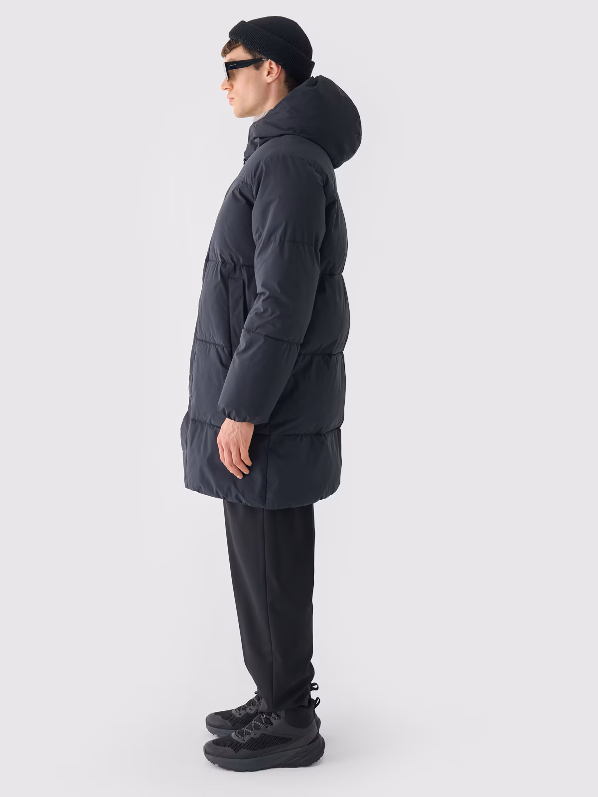 Płaszcz pikowany puchowy z wypełnieniem syntetycznym męski Outhorn - beżowy