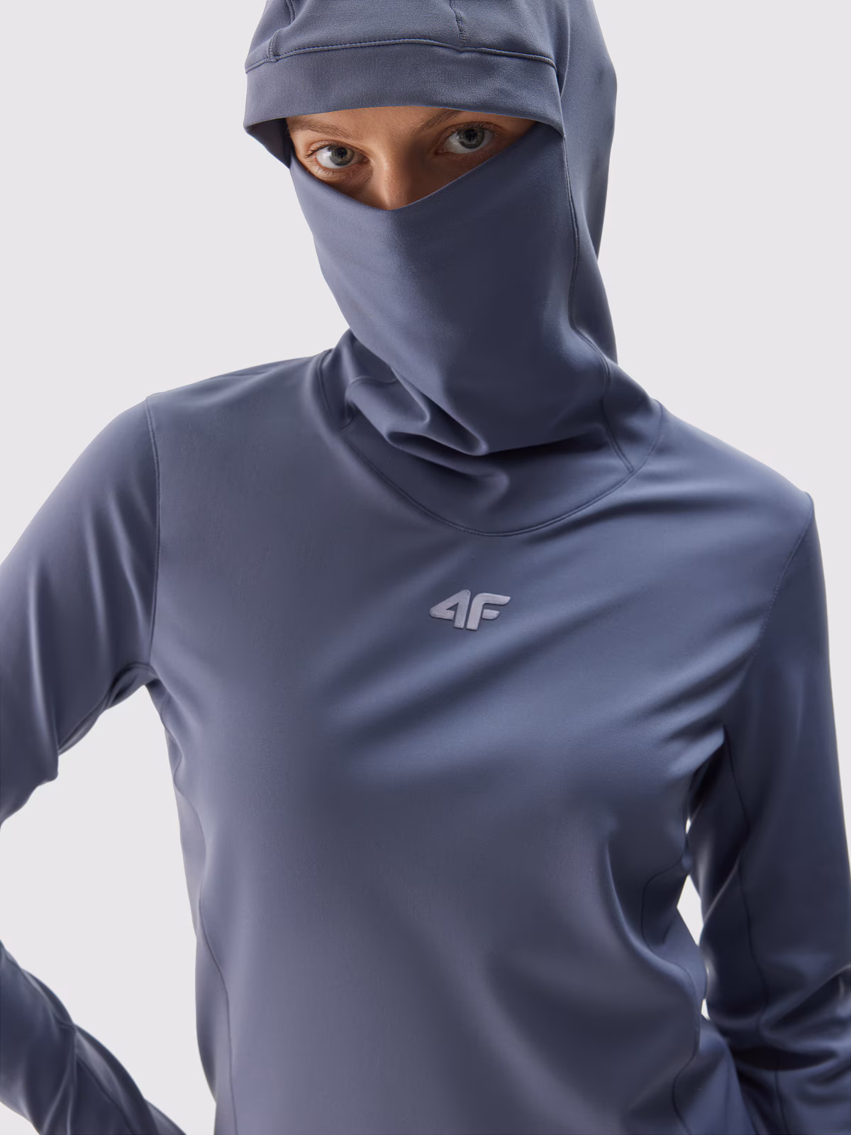 Bielizna termoaktywna drapana (góra) damska - granatowa