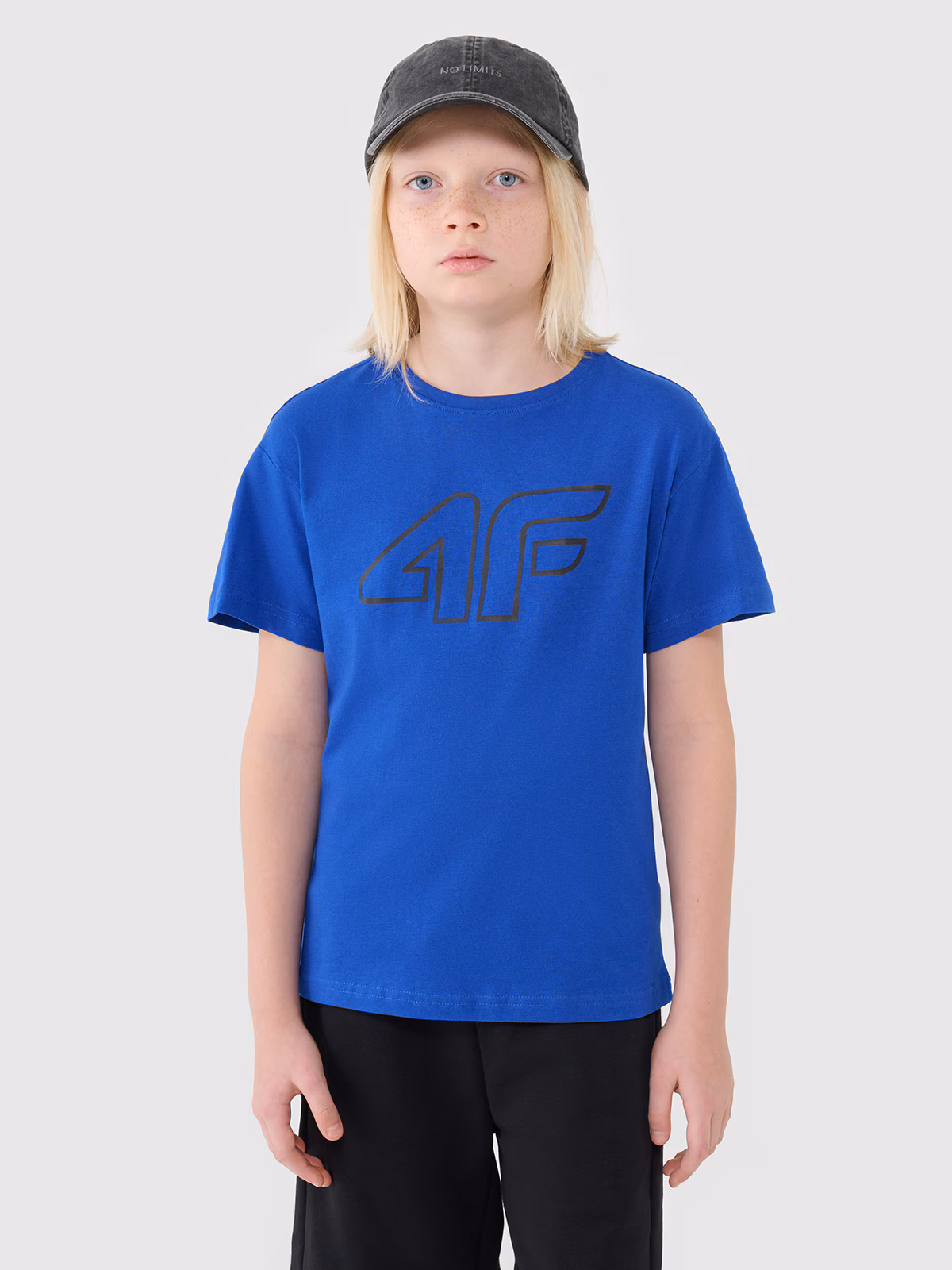 T-shirt z nadrukiem chłopięcy - niebieski