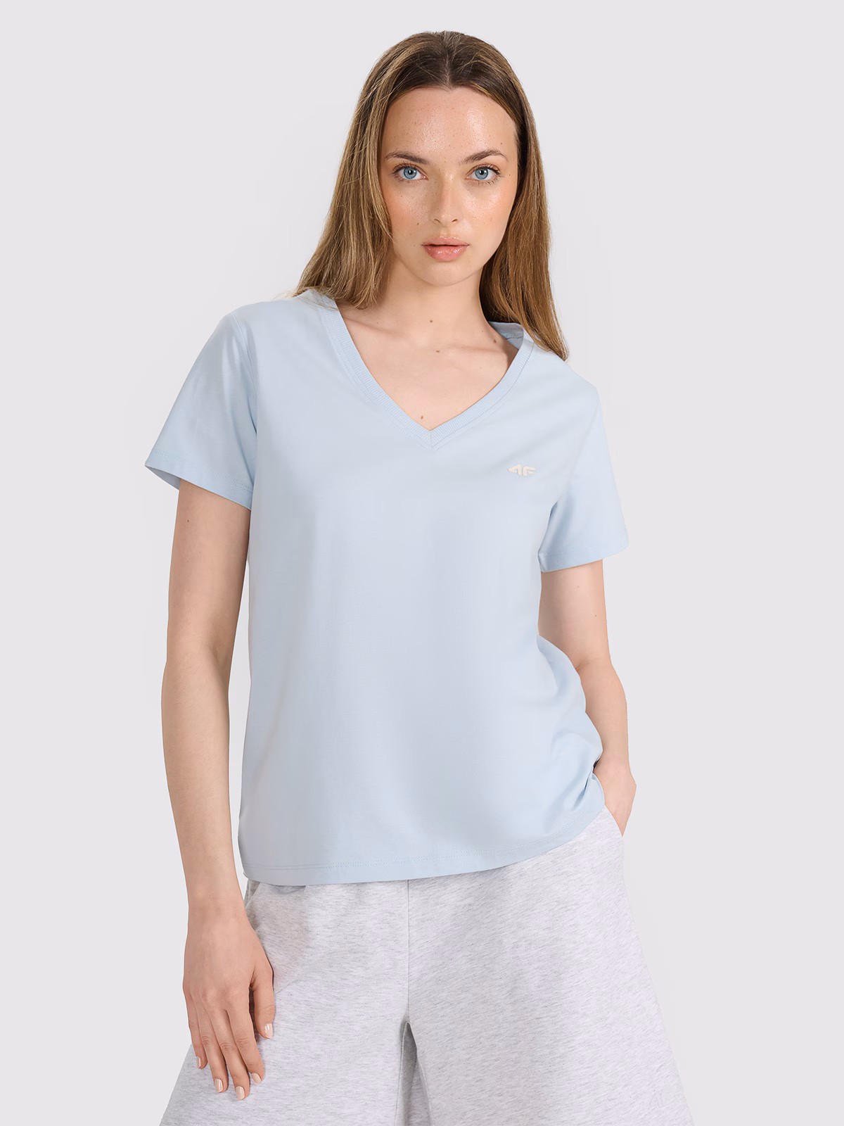 T-shirt oversize gładki damski - czarny