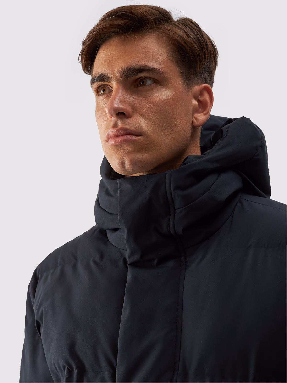 Kurtka puchowa z syntetycznym wypełnieniem męska - czarna