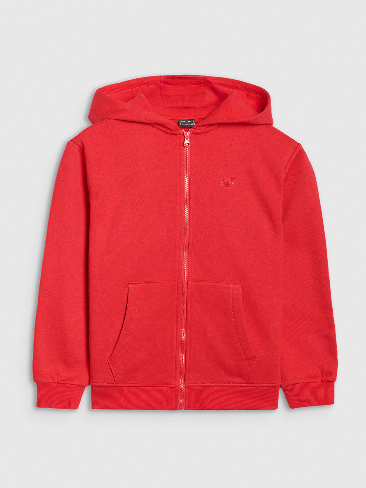 Bluza dresowa rozpinana z kapturem chłopięca - pomarańczowa