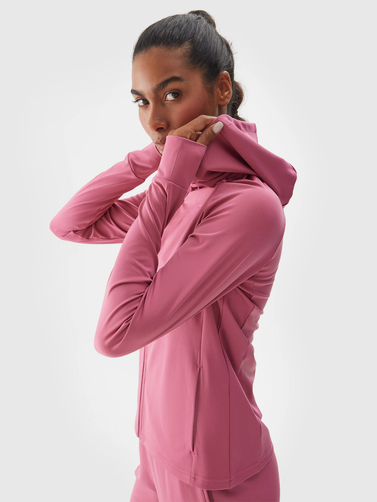 Bluza treningowa slim szybkoschnąca damska - fioletowa