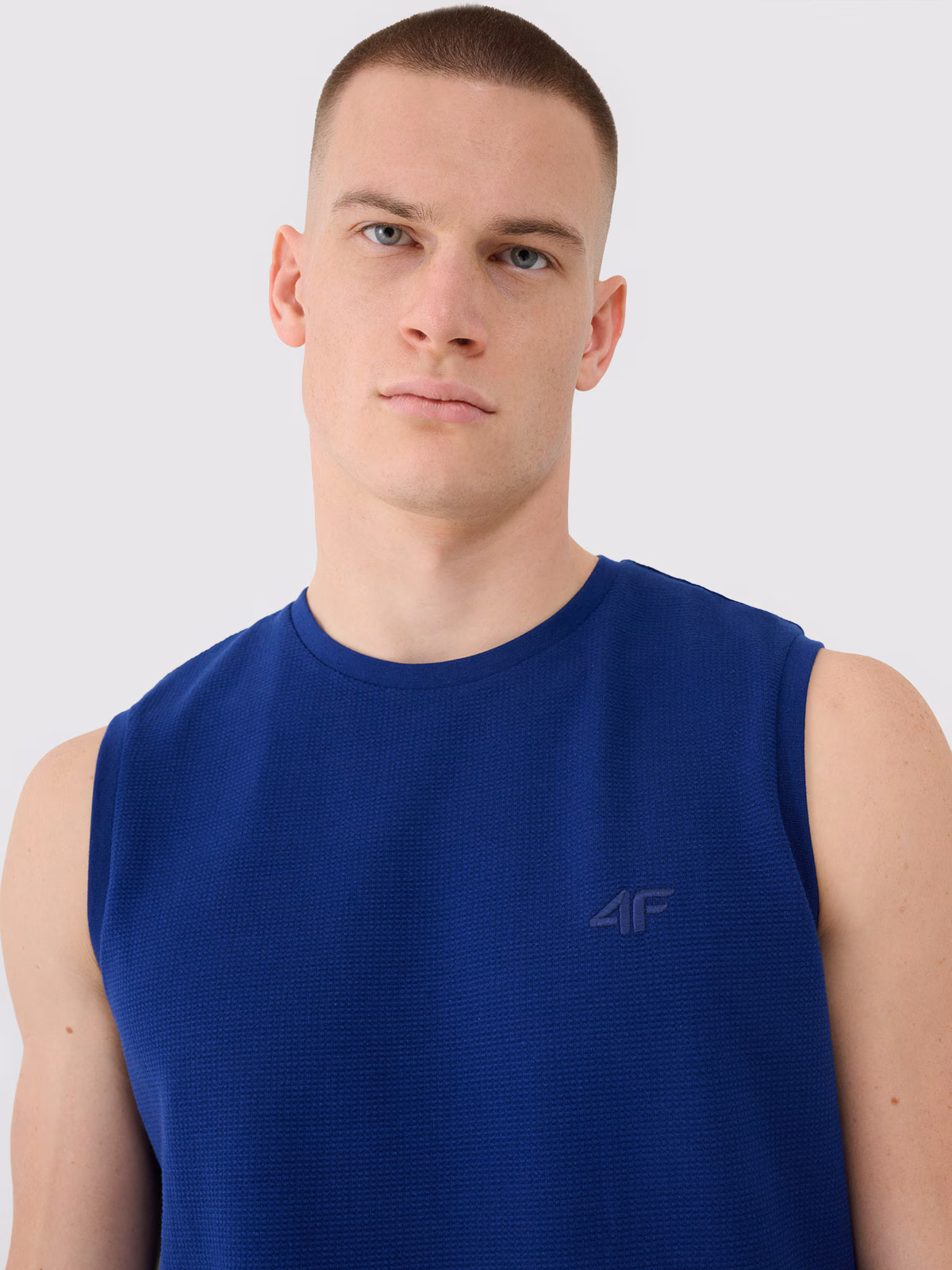 Tank top regular gładki męski - zielony