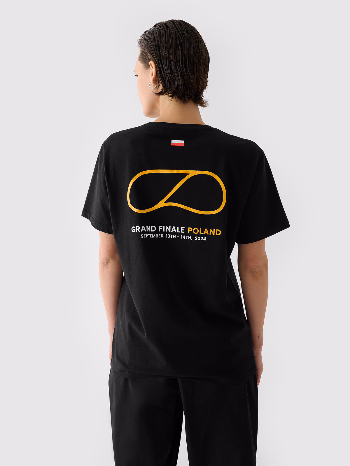 T-shirt regular z nadrukiem uniseks 4F x Drift Masters - czarny