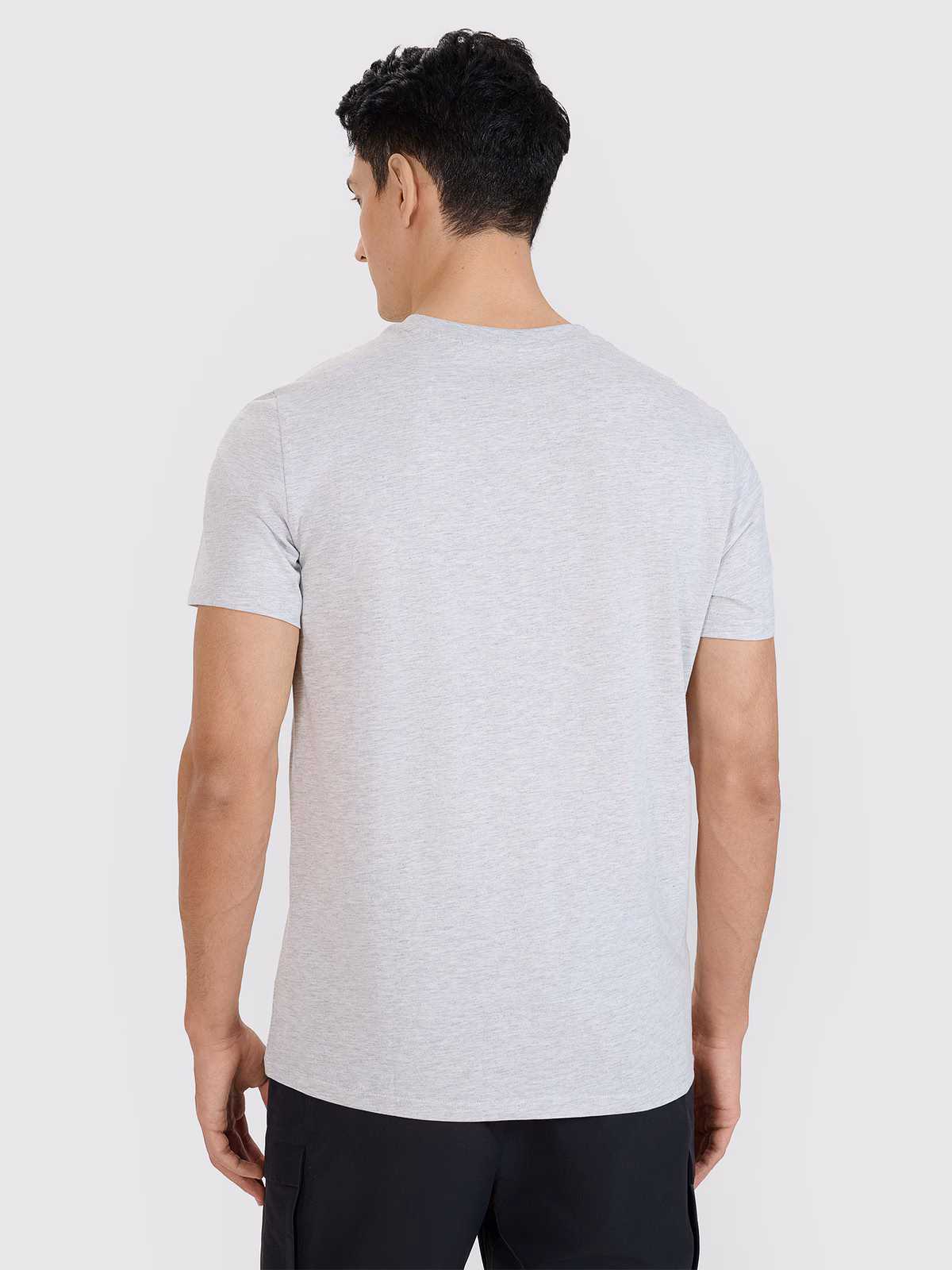 T-shirt regular z nadrukiem męski - czerwony