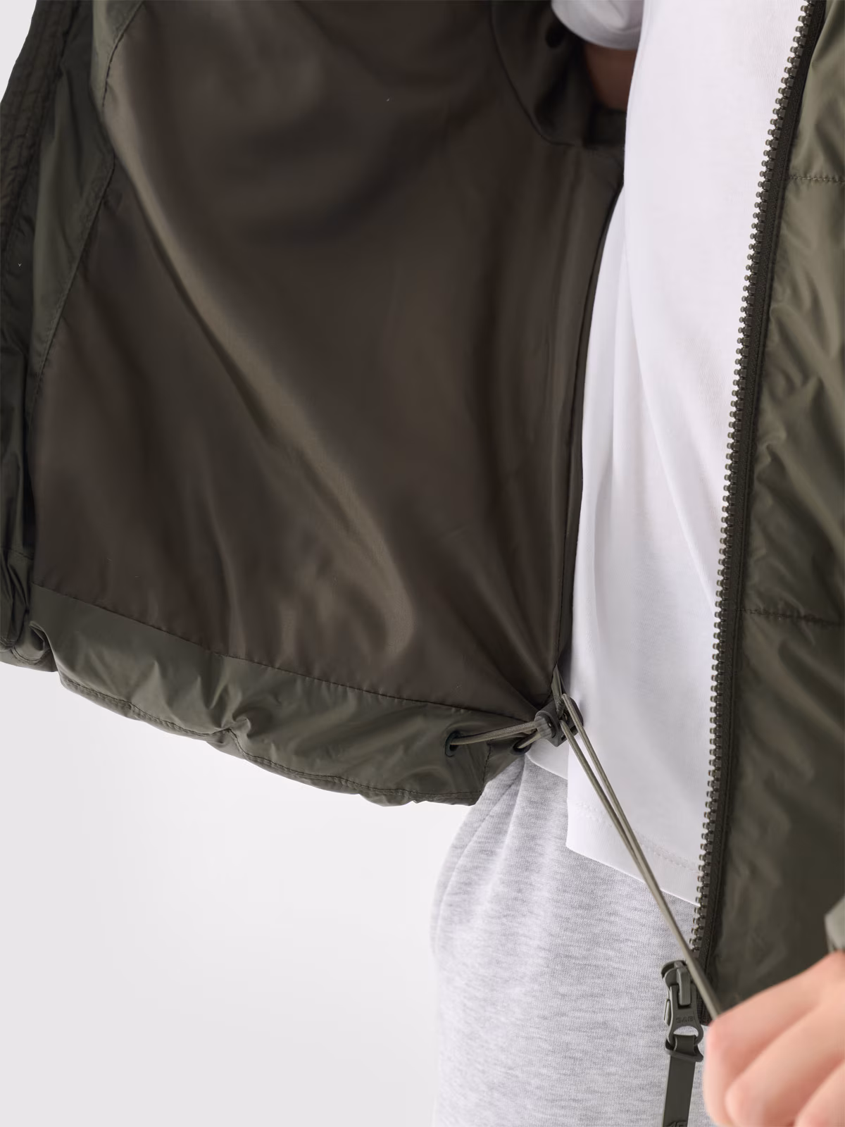 Kurtka puchowa z wypełnieniem syntetycznym chłopięca - khaki