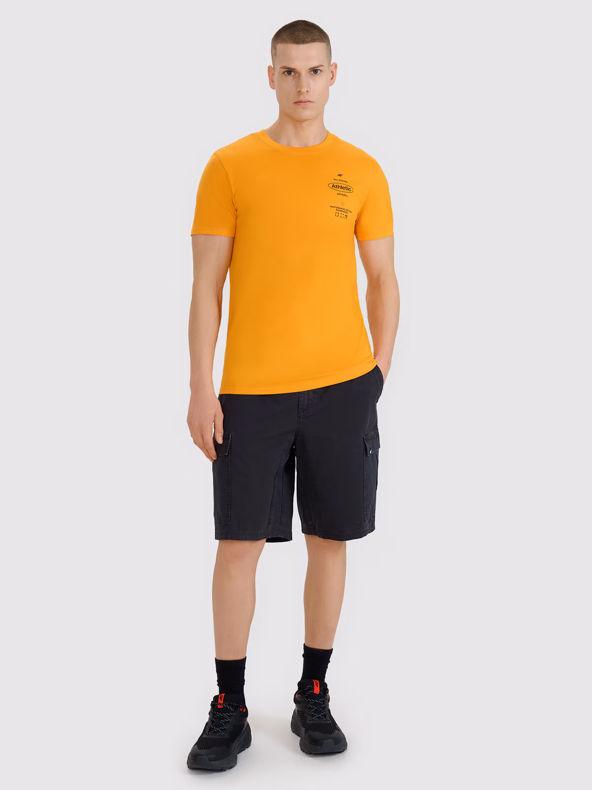 Spodenki casual cargo męskie - czarne