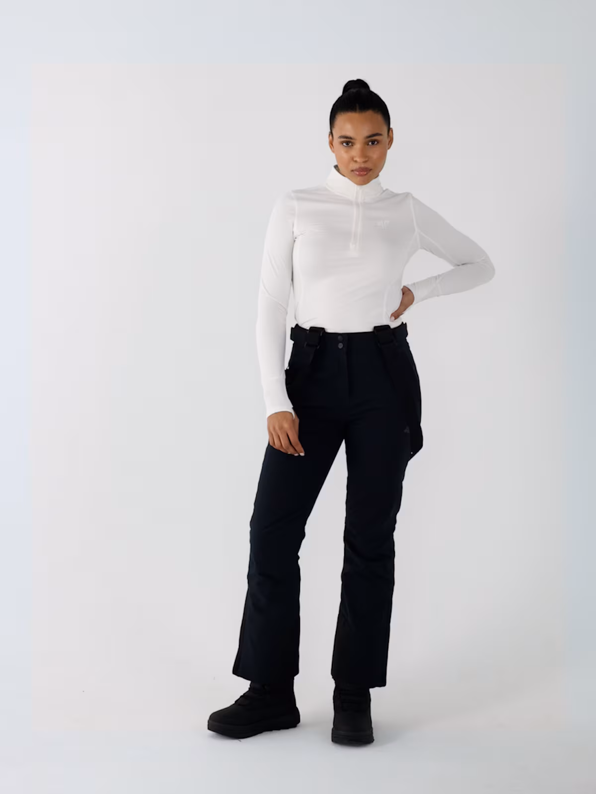 Bielizna termiczna drapana (góra) damska - czarna