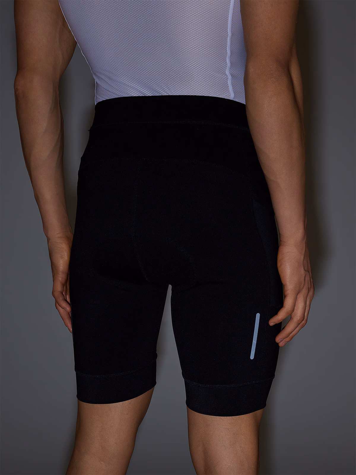 Legginsy krótkie rowerowe z żelowo-piankową wkładką męskie - czarne