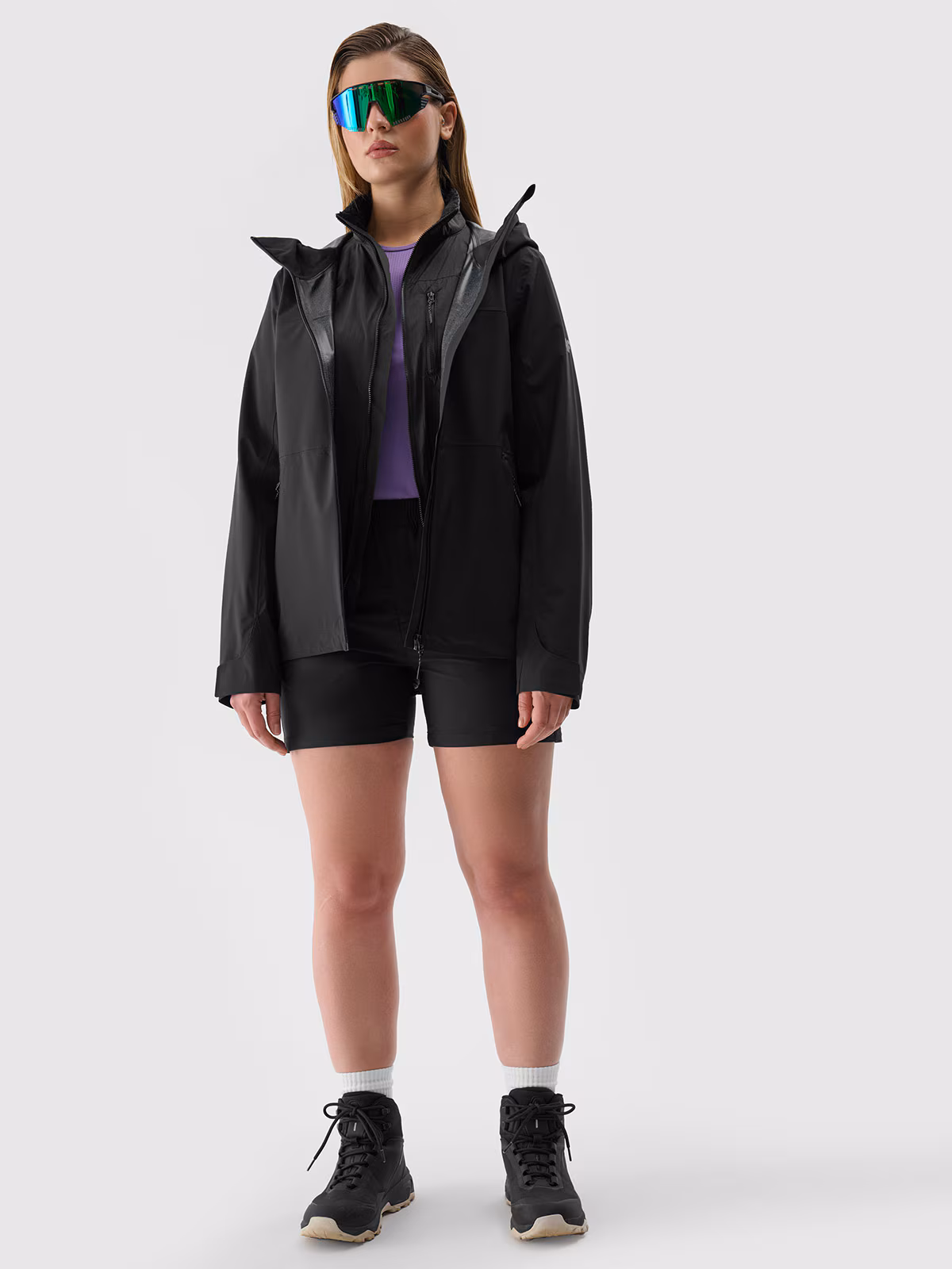 Kurtka trekkingowa z wypełnieniem z recyklingu Primaloft Active damska - czarna