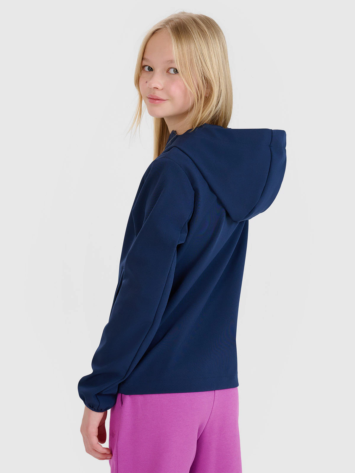 Kurtka softshell wiatroodporna membrana 5000 dziecięca - granatowa