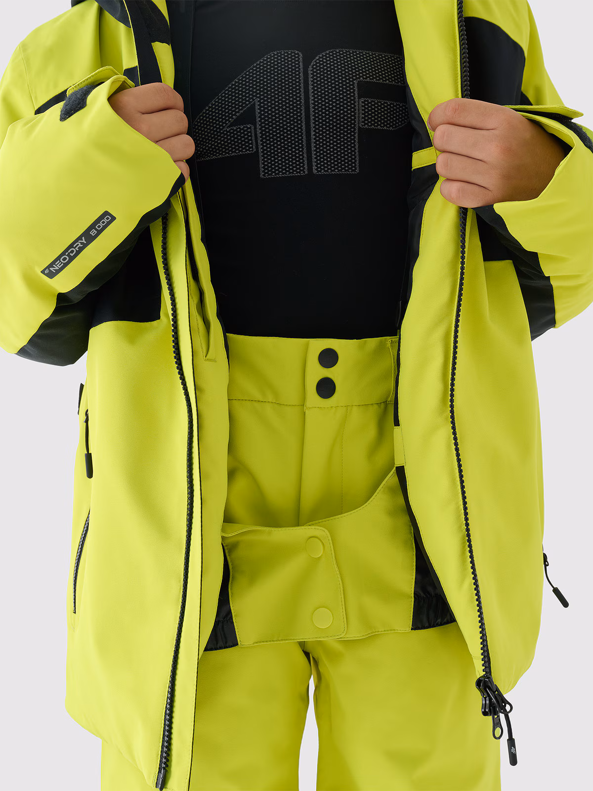 Kurtka narciarska membrana 8000 chłopięca - czarna