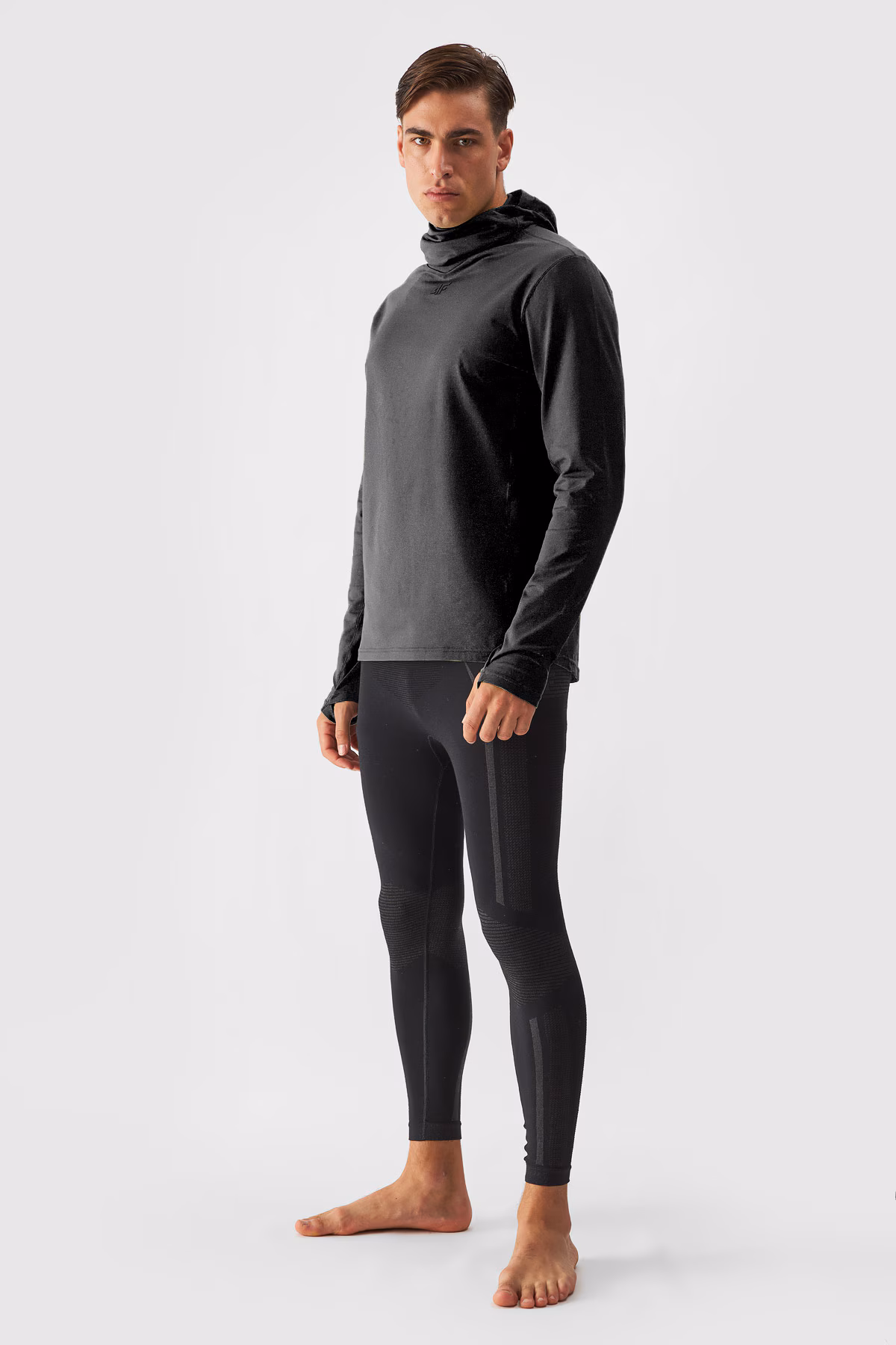 Bielizna termiczna drapana (góra) męska - czarna