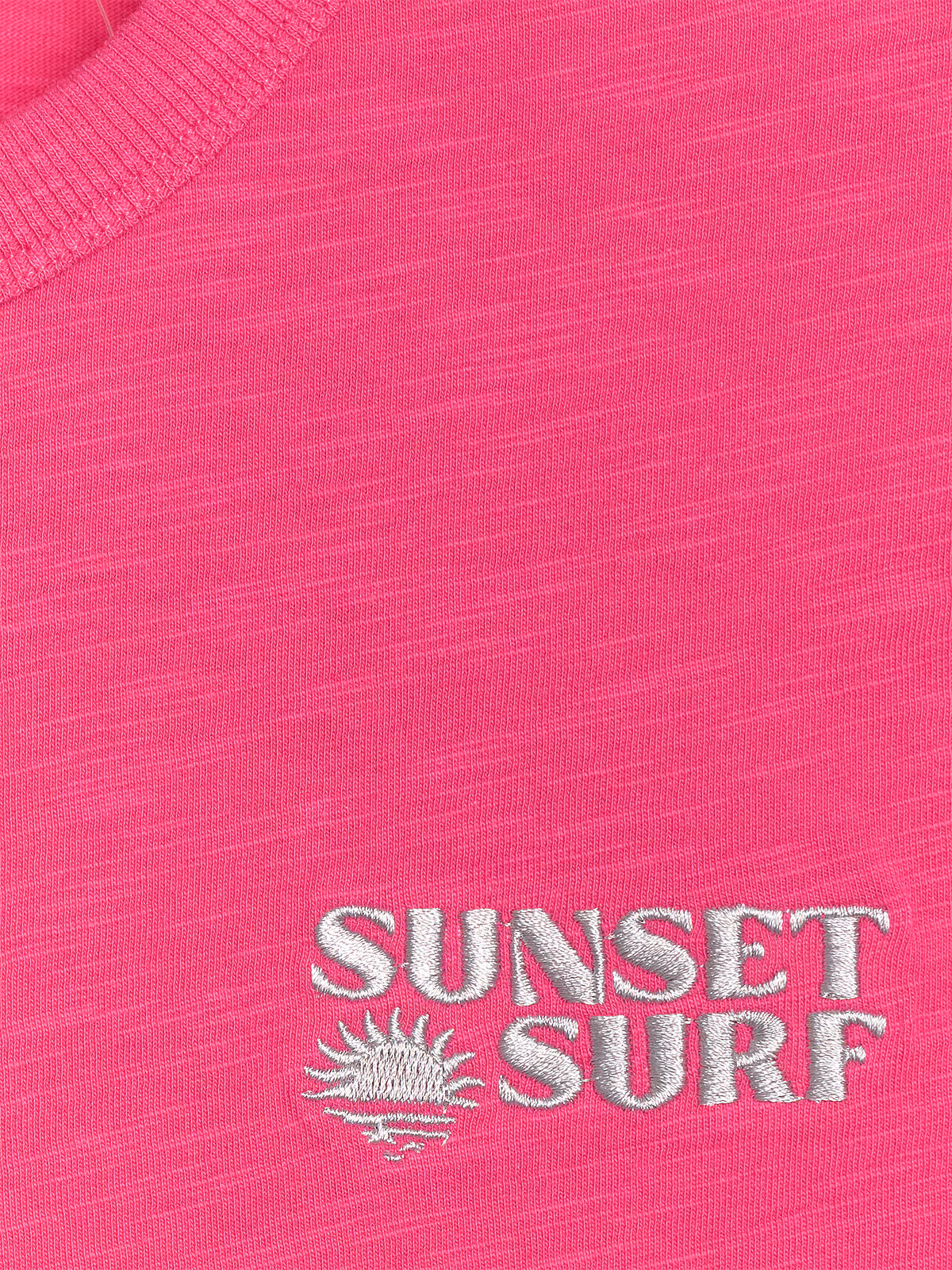 T-shirt oversize z nadrukiem damski - różowy