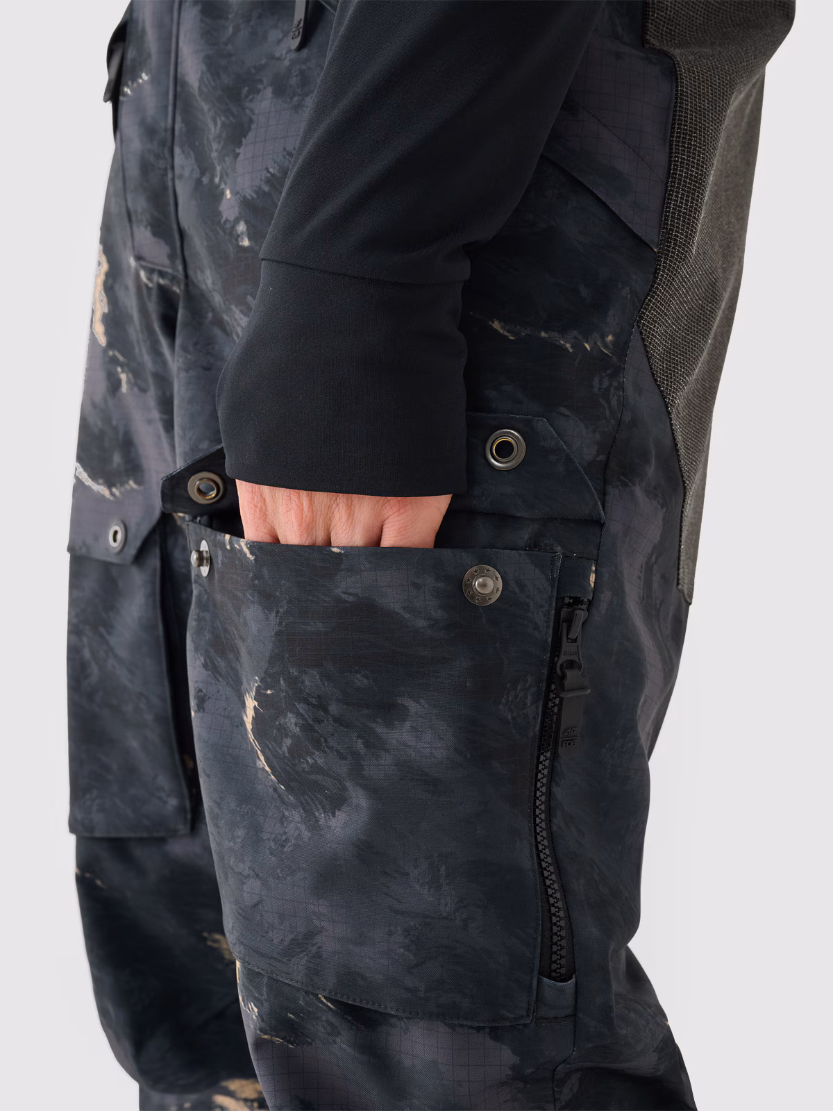 Spodnie snowboardowe membrana 10000 męskie - czarne