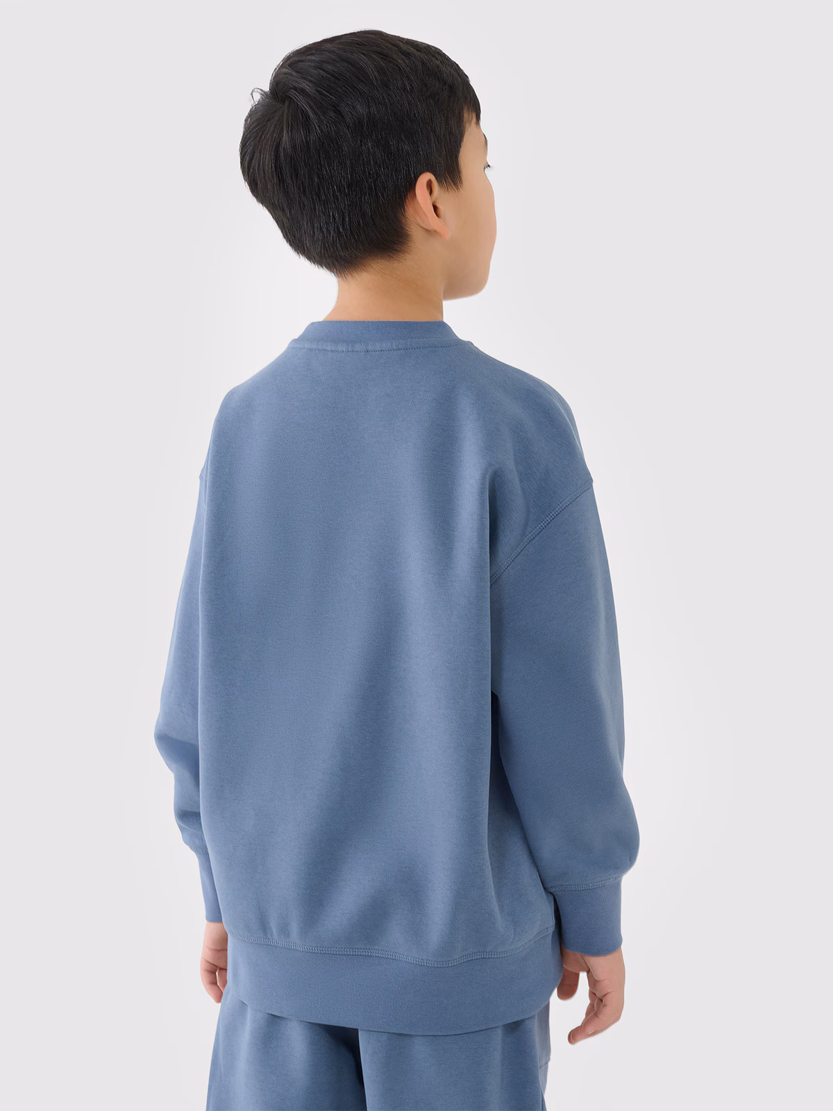 Bluza dresowa nierozpinana bez kaptura chłopięca - granatowa