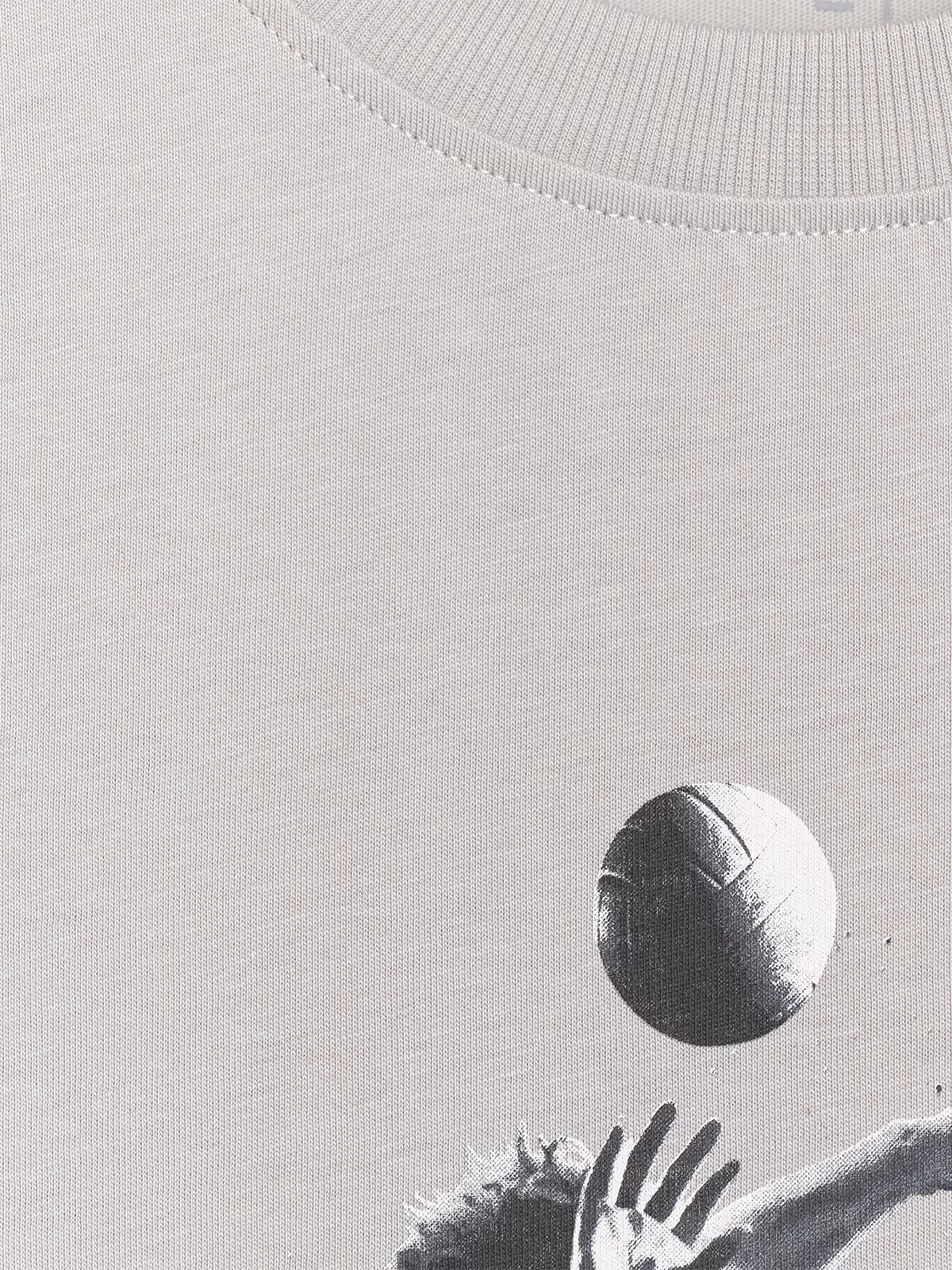 T-shirt regular z nadrukiem siatkarskim męski - biały