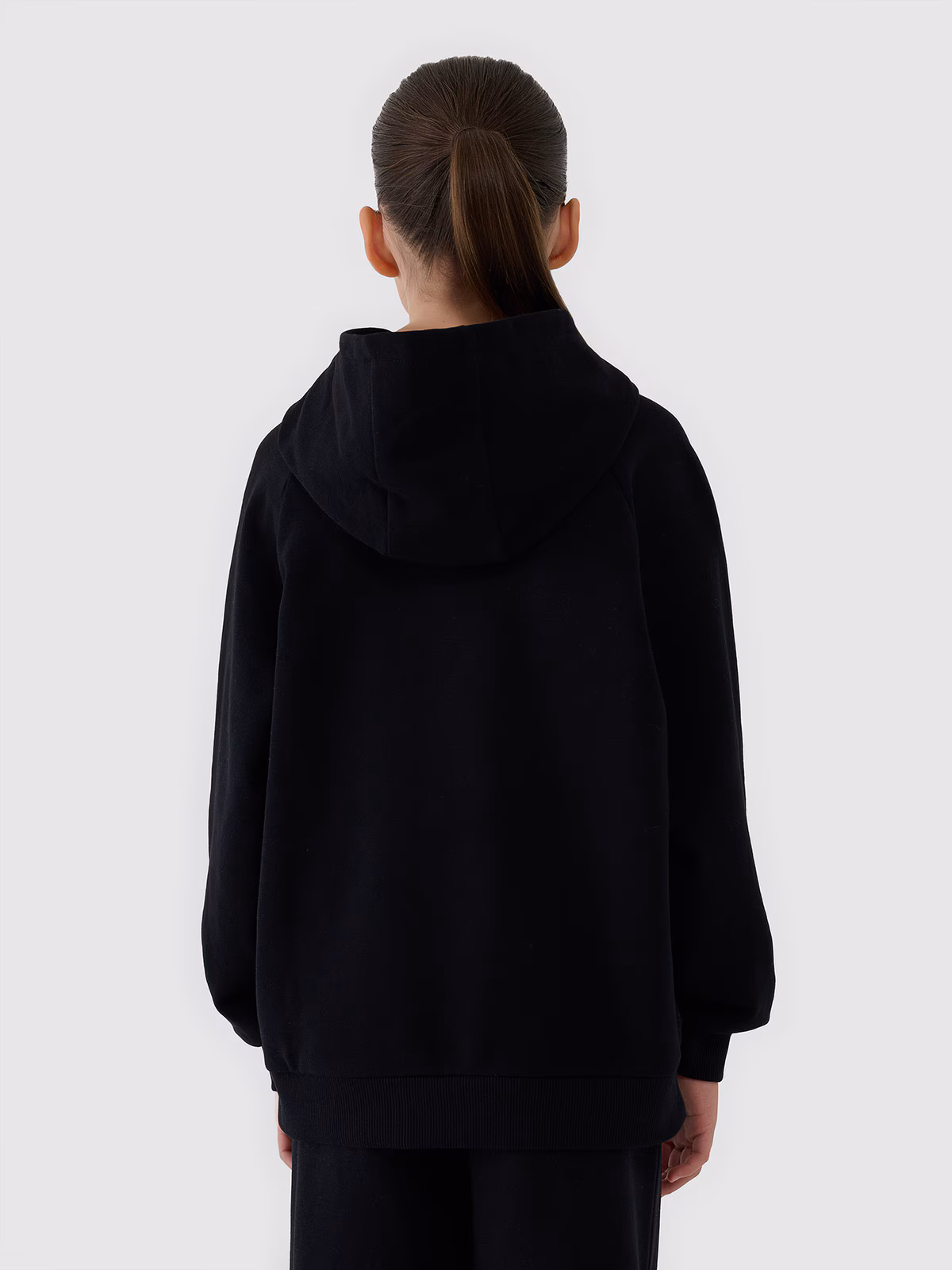 Bluza dresowa nierozpinana z kapturem dziewczęca - miętowa