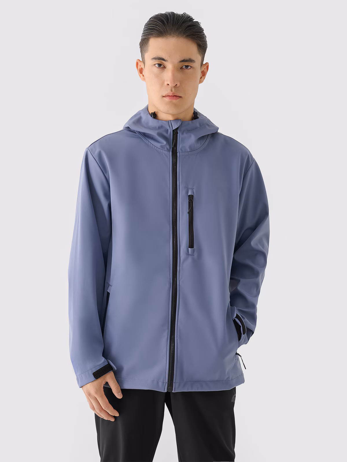 Kurtka softshell wiatroodporna membrana 8000 męska - niebieska