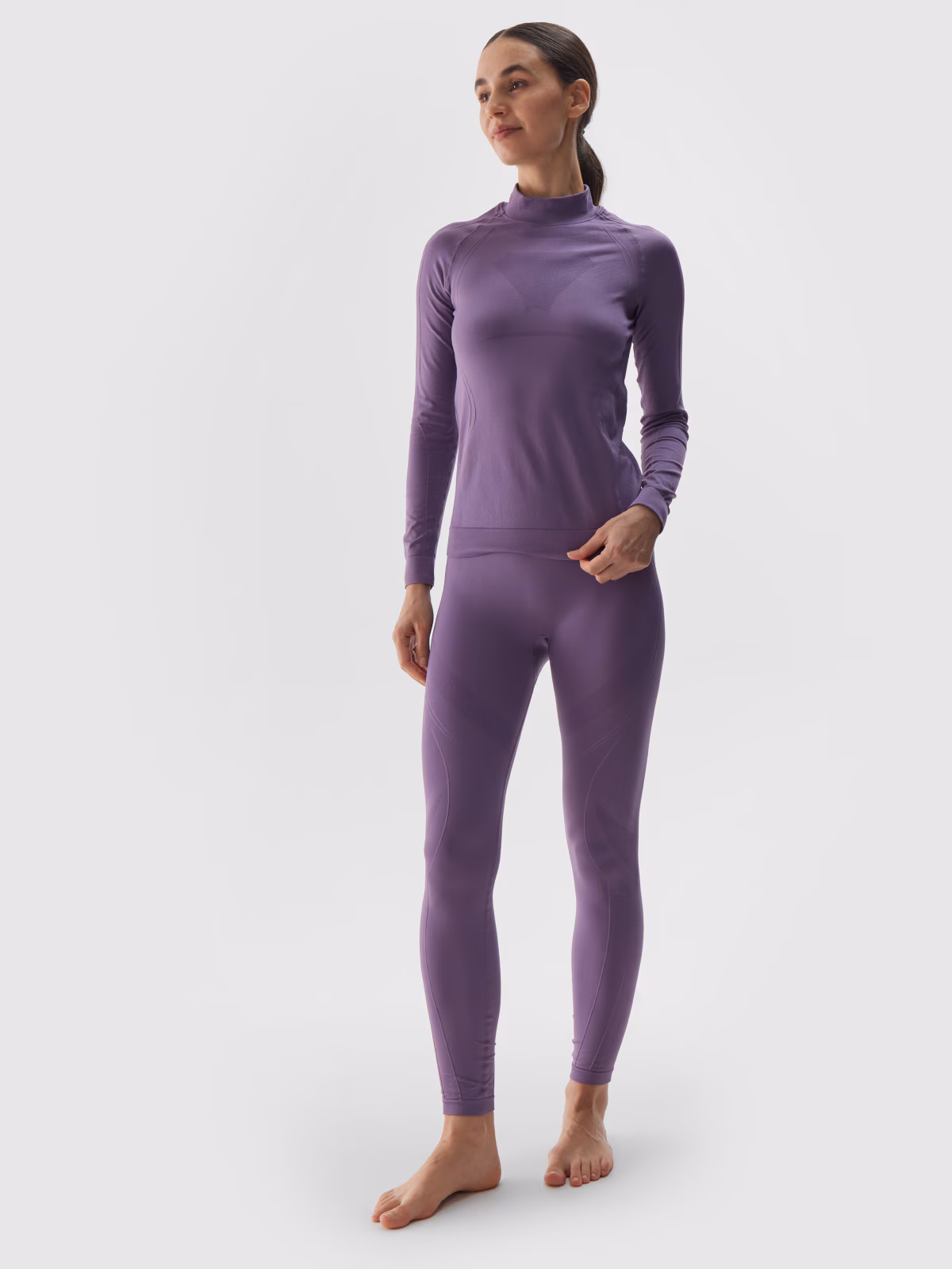 Bielizna termoaktywna bezszwowa (dół) damska - brązowa