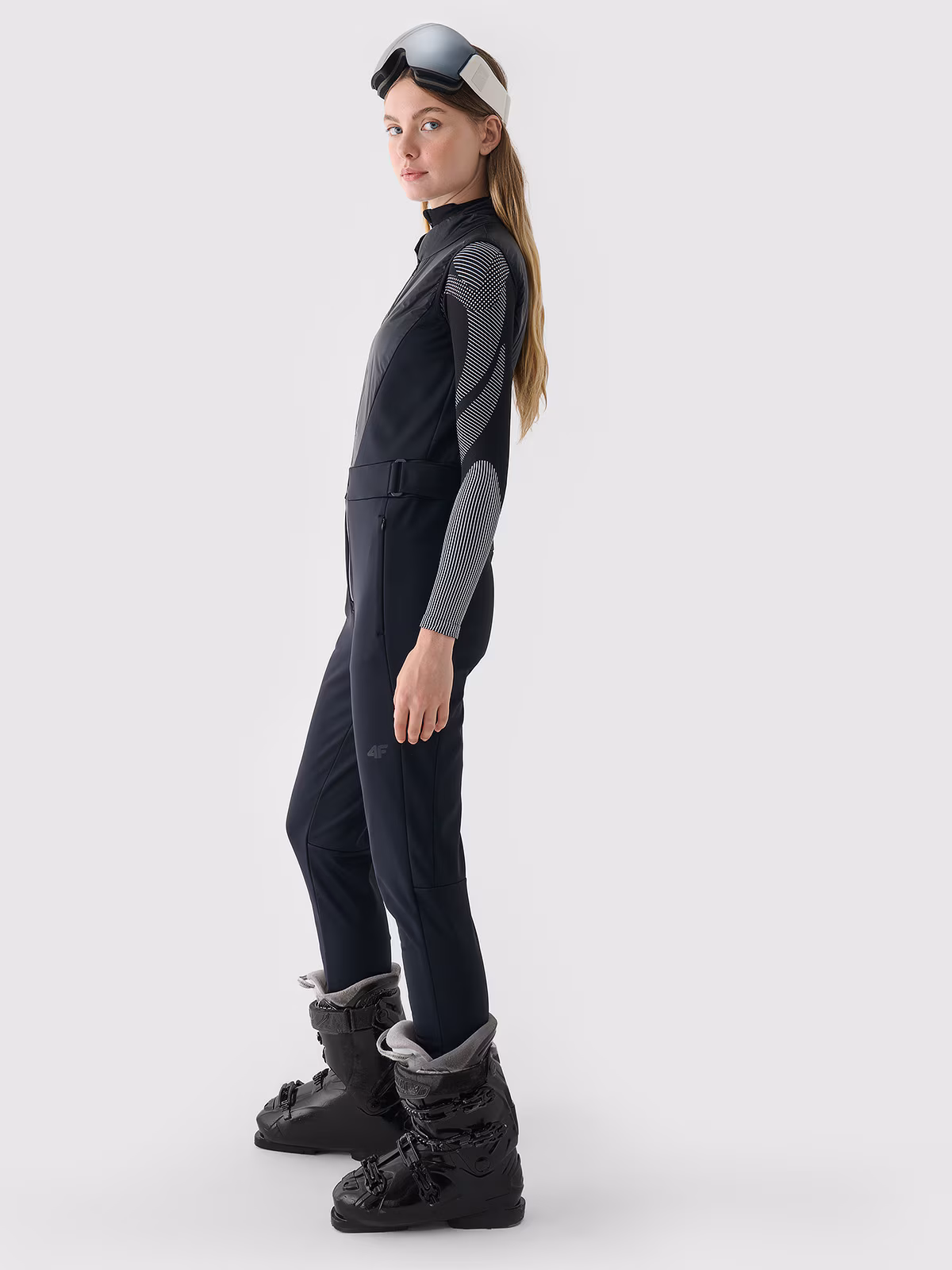 Kombinezon narciarski z softshellu membrana 15000 damski - czarny