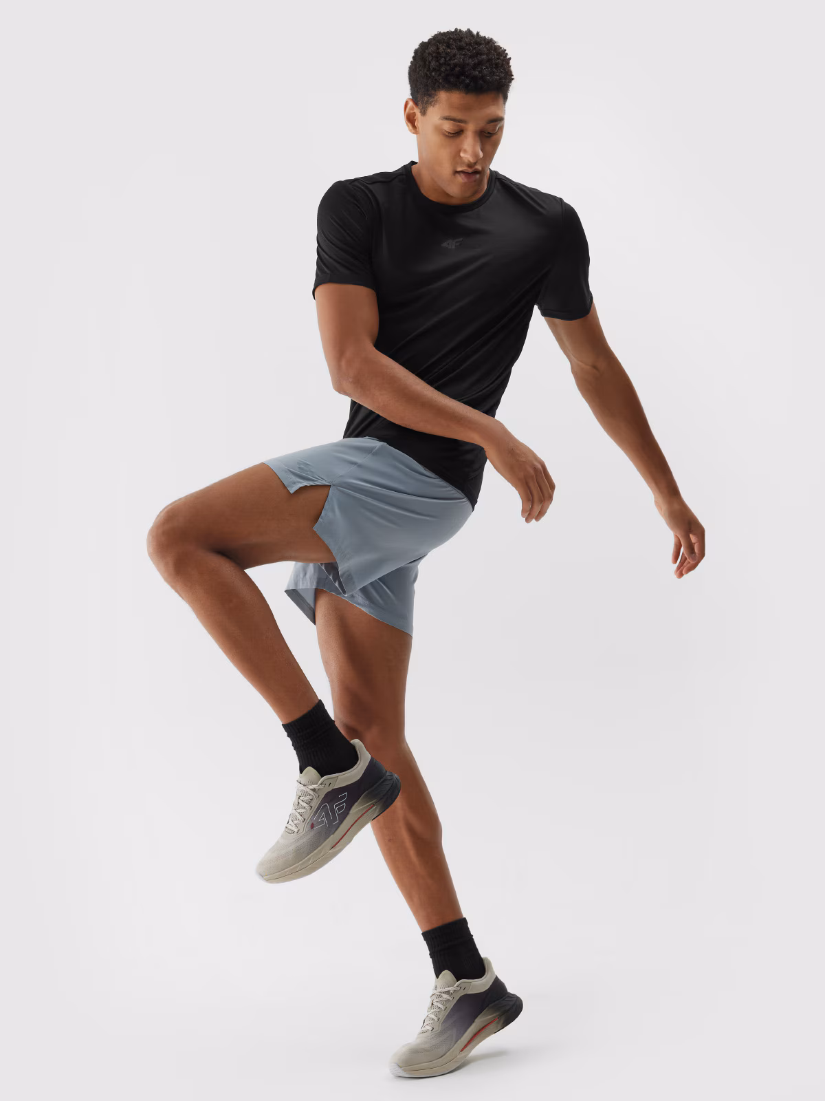 Koszulka do biegania szybkoschnąca męska - czarna