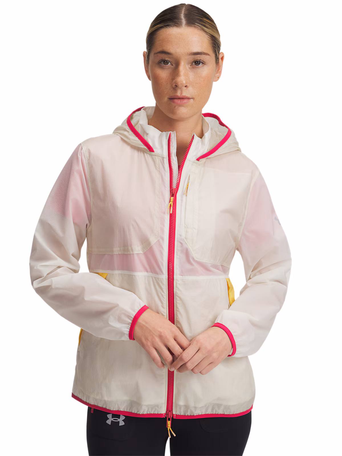 Kurtka do biegania damska Under Armour UA Trail Run Jacket - beżowa