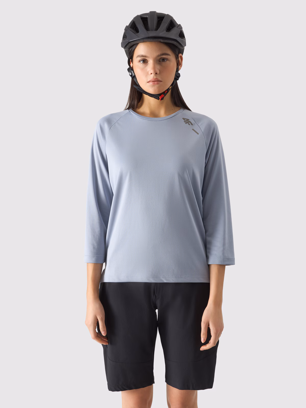 Longsleeve rowerowy szybkoschnący damski - niebieski