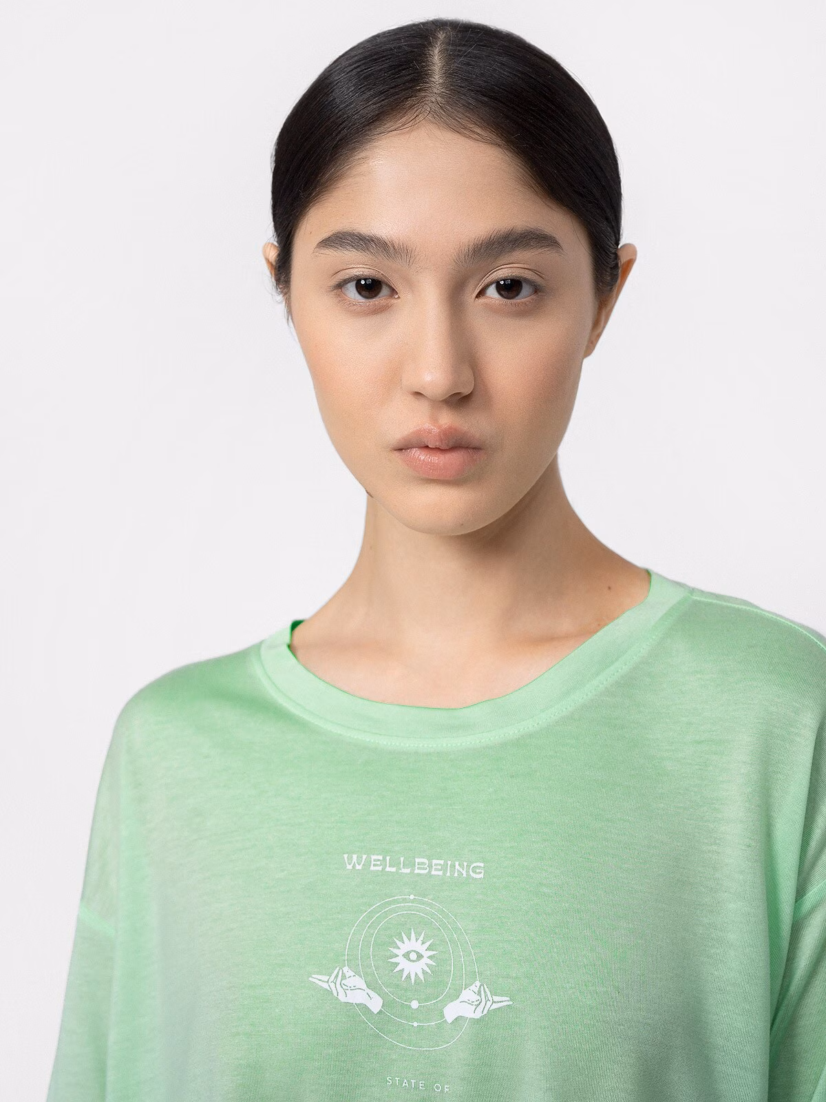 T-shirt crop top oversize do jogi damski