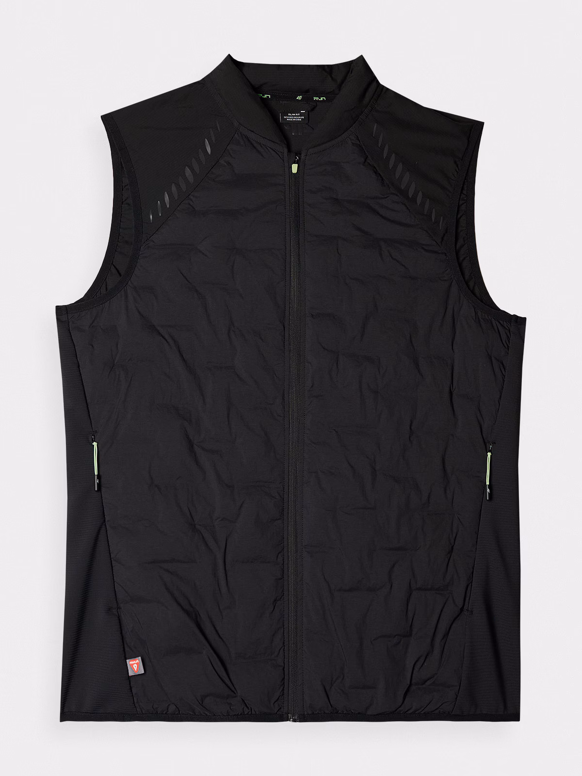 Bezrękawnik do biegania pikowany ze stójką męski - szary