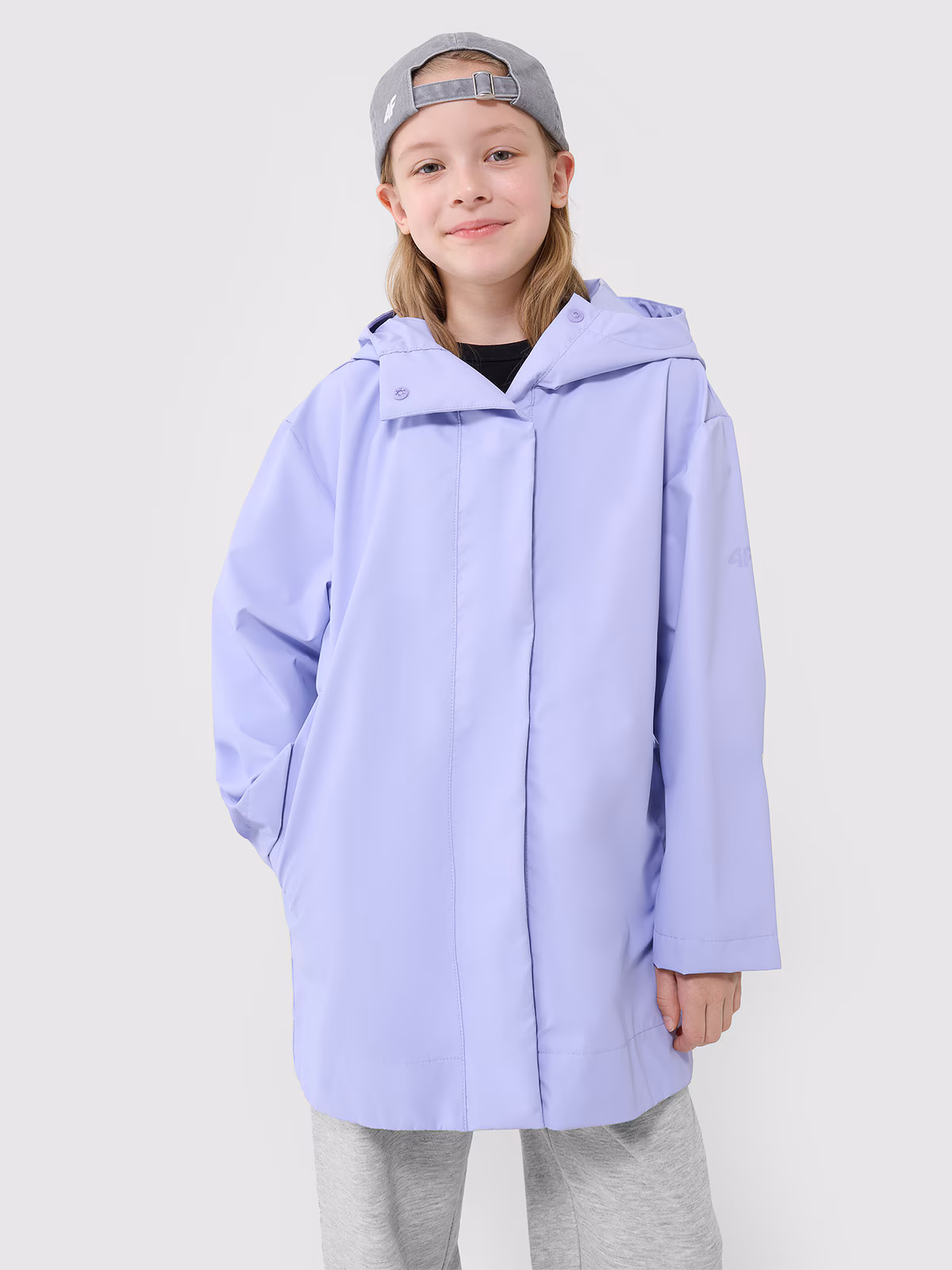 Kurtka przejściowa przeciwdeszczowa z gumową powłoką dziecięca - zielona