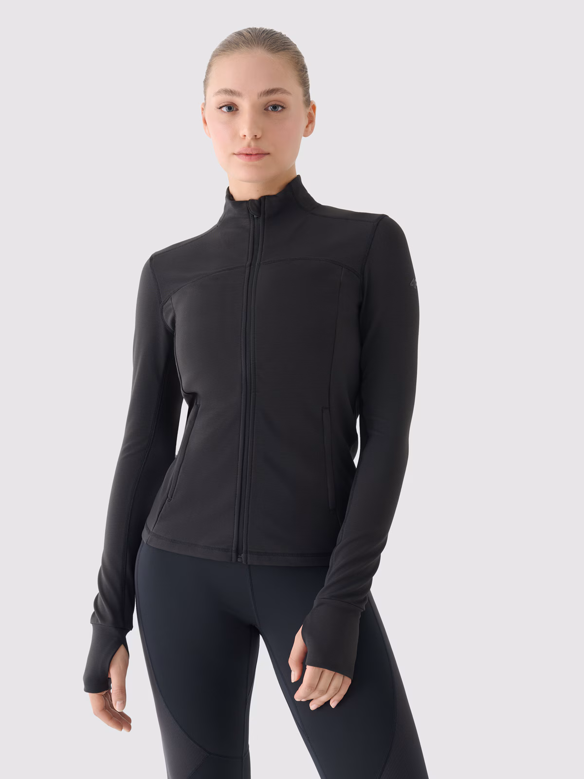 Bluza treningowa slim szybkoschnąca damska - szara